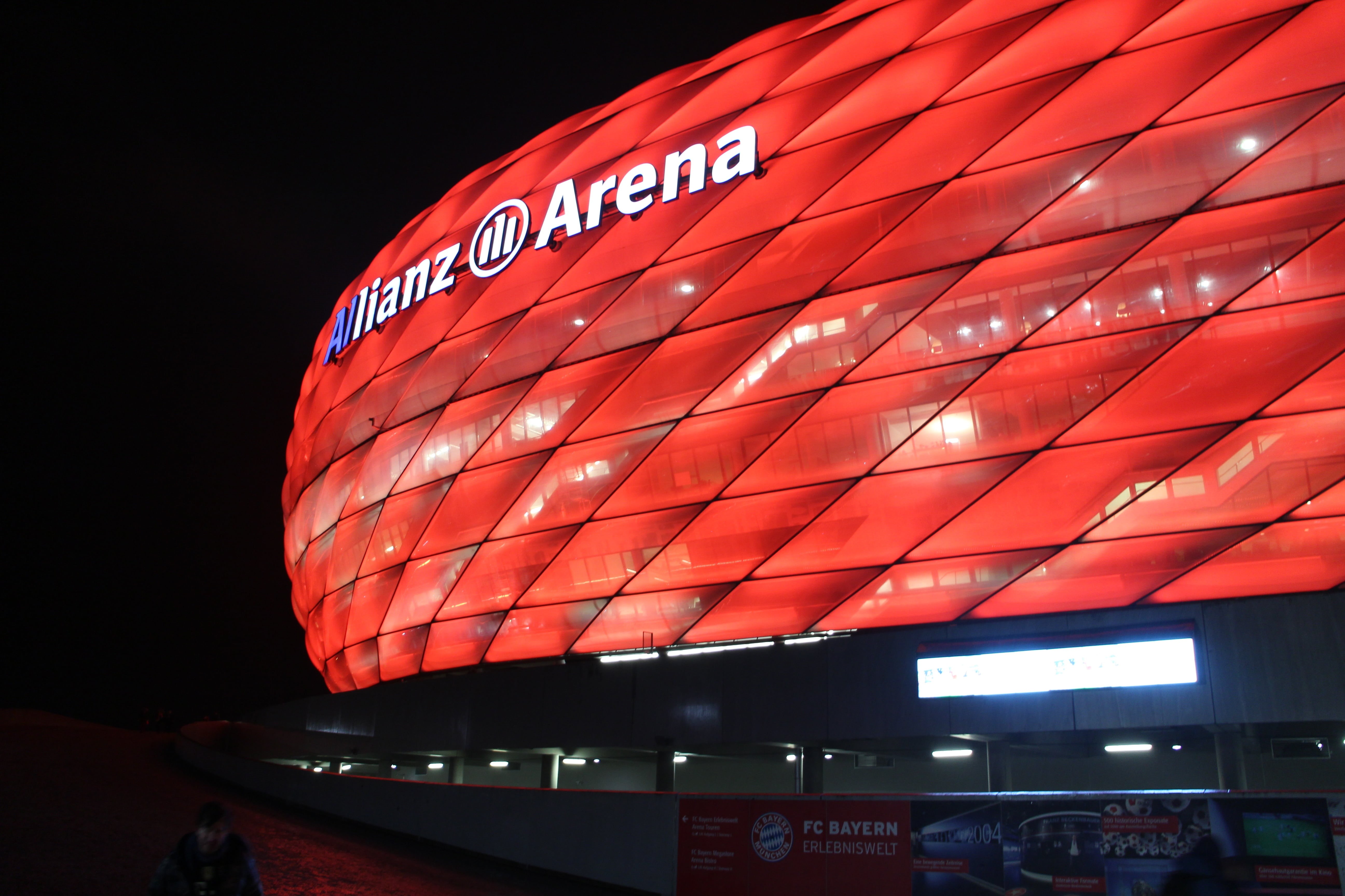 no people, illuminated, stadium, text, arts culture and entertainment, nature, night, red, sign, lighting equipment, architecture, western script, low angle view, HD Wallpaper