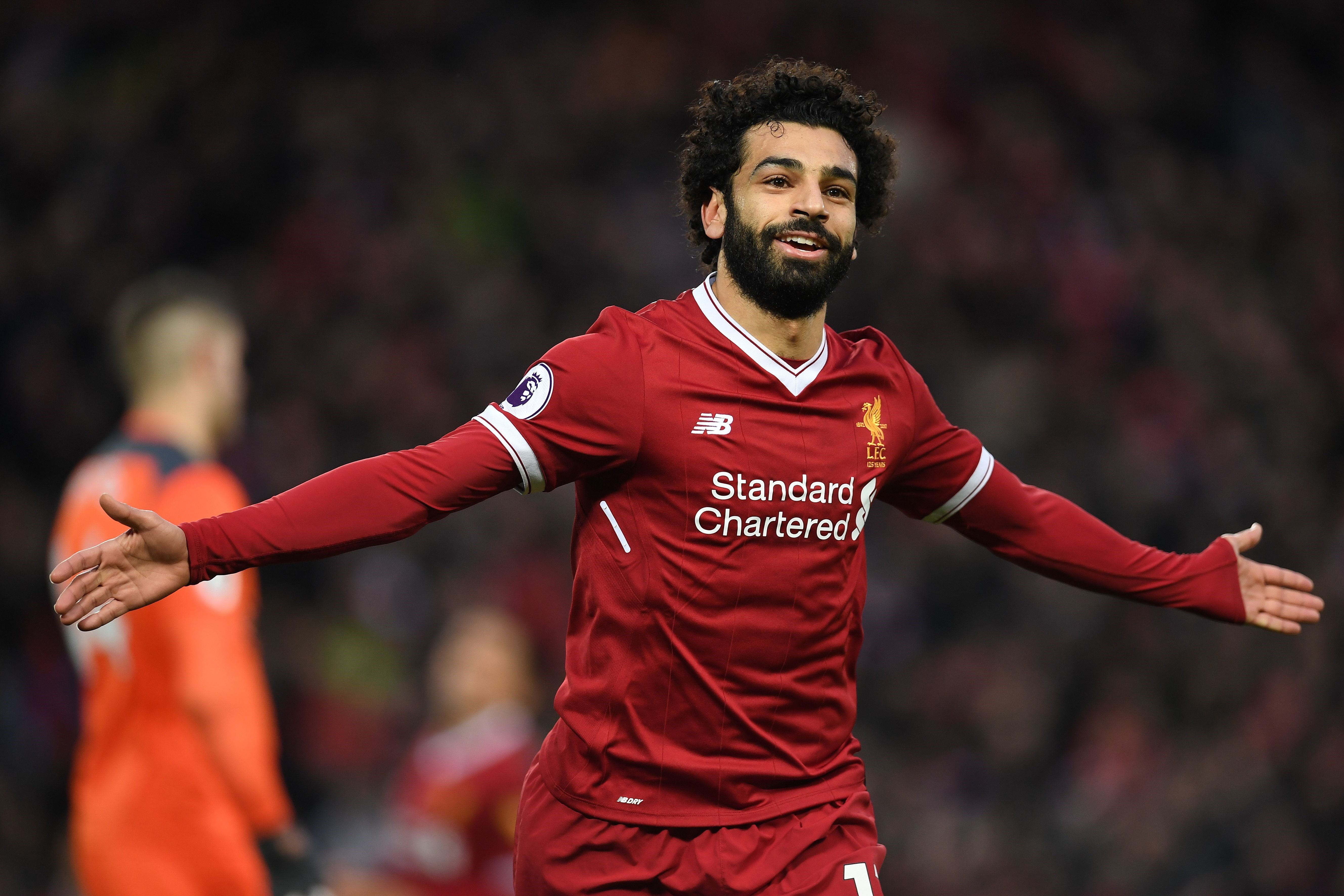 Premier League, Mohamed Salah, sport, Anfield Road, stadium, LFC, 5K, football, Liverpool FC, Wrong, Egypt, HD Wallpaper