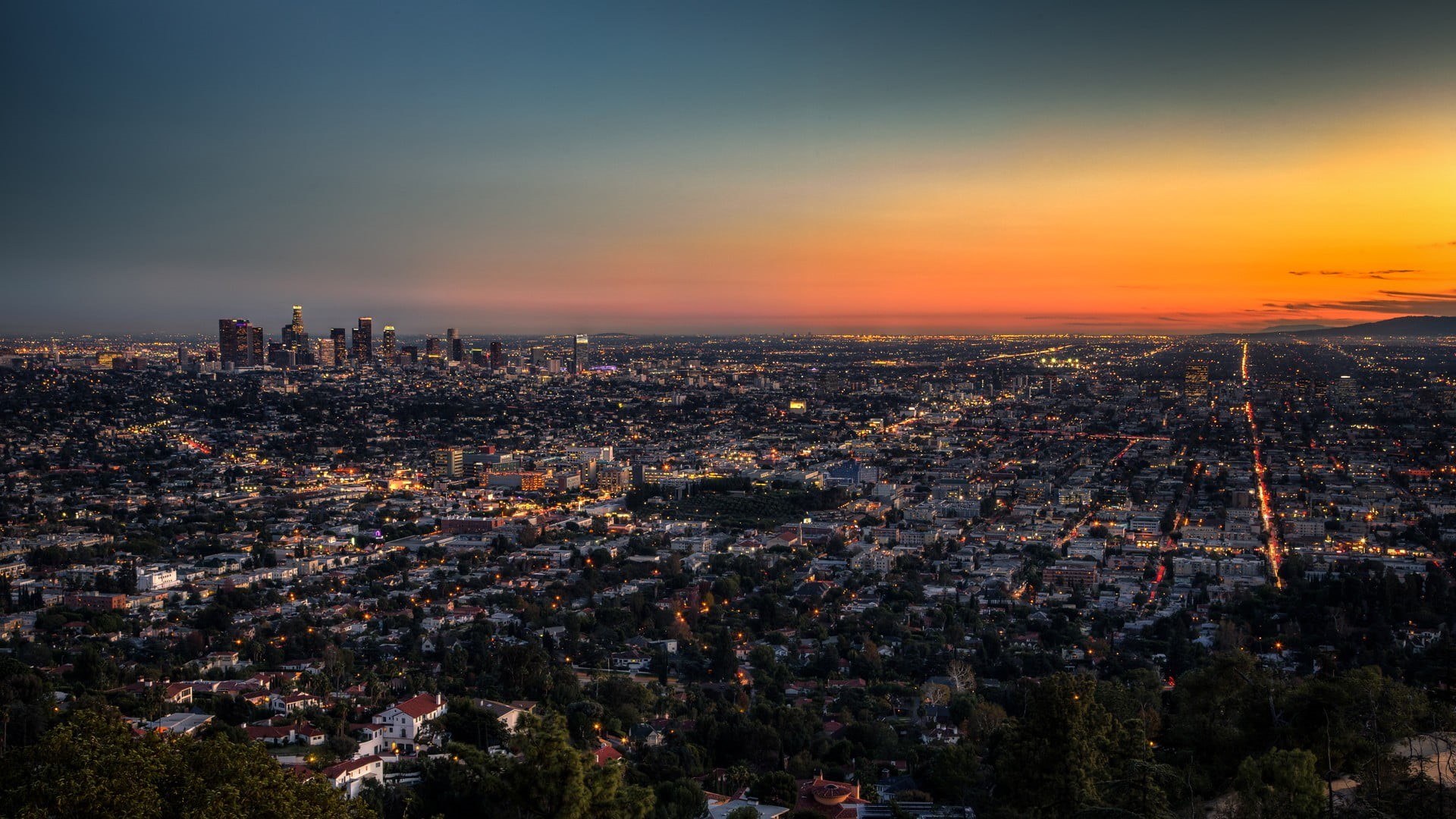 outdoors, building, crowd, high angle view, building exterior, office building exterior, photography, skyscraper, modern, Los Angeles, urban skyline, city, HD Wallpaper