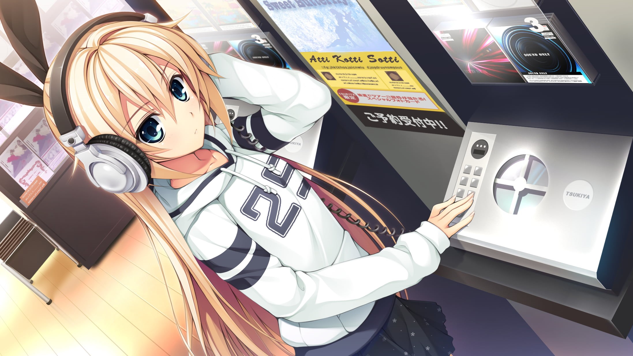 visual novel, 1080P, blonde, no people, Kurashiki Azusa, western script, high angle view, representation, number, computer, Pretty x Cation 2, still life, HD Wallpaper