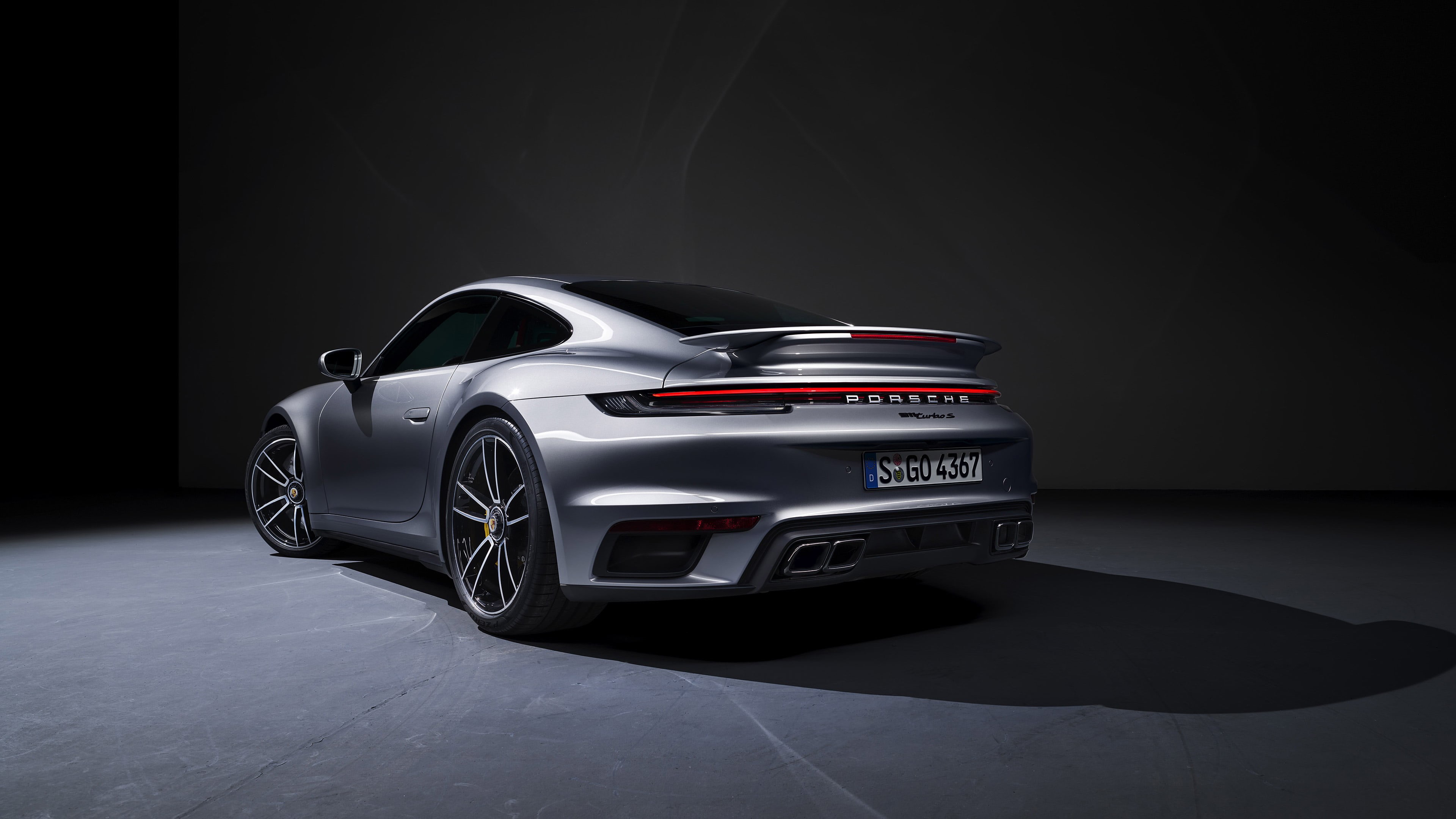 spotlights, vehicle, car, Porsche 911 Turbo S, 4K, HD Wallpaper