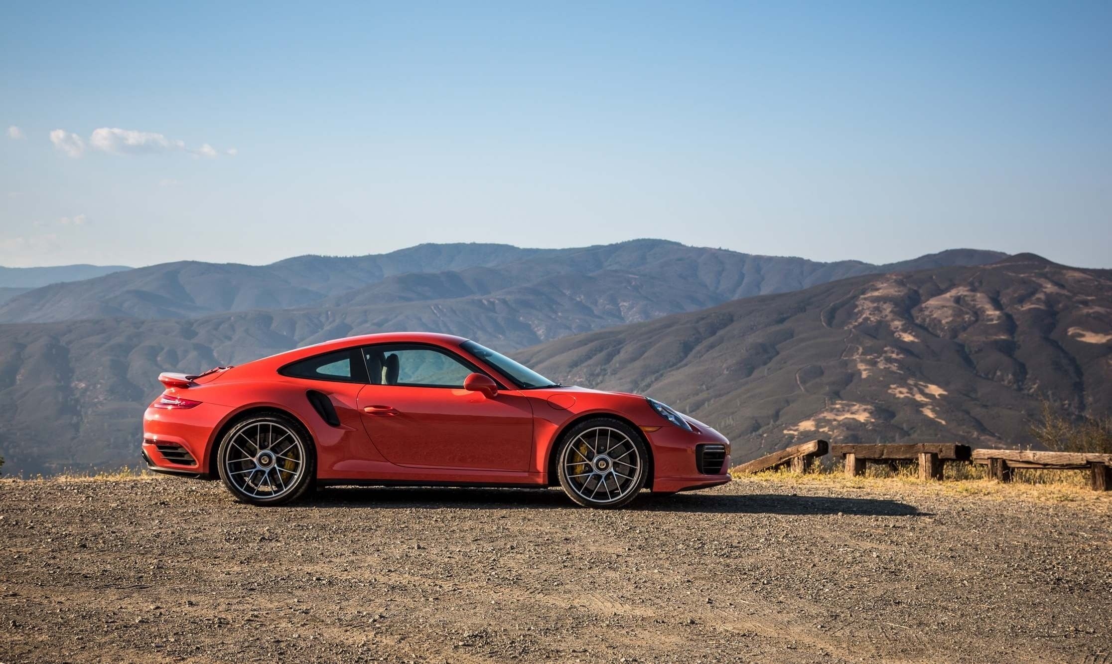 mountains, Porsche 911, red cars, 1080P, Porsche 911 Turbo S 2017, HD Wallpaper