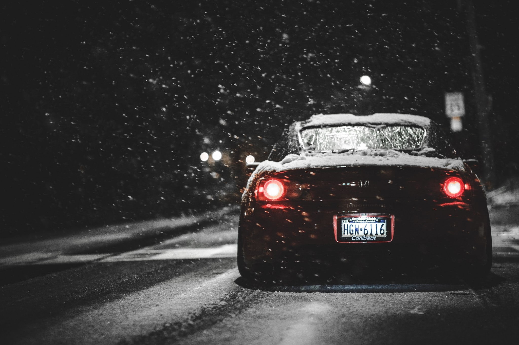 road, driving, blizzard, transportation, rain, street, shiny, headlight, no People, motion, bumper, mode of Transport, night, city, outdoors, jdm, tail Light, HD Wallpaper