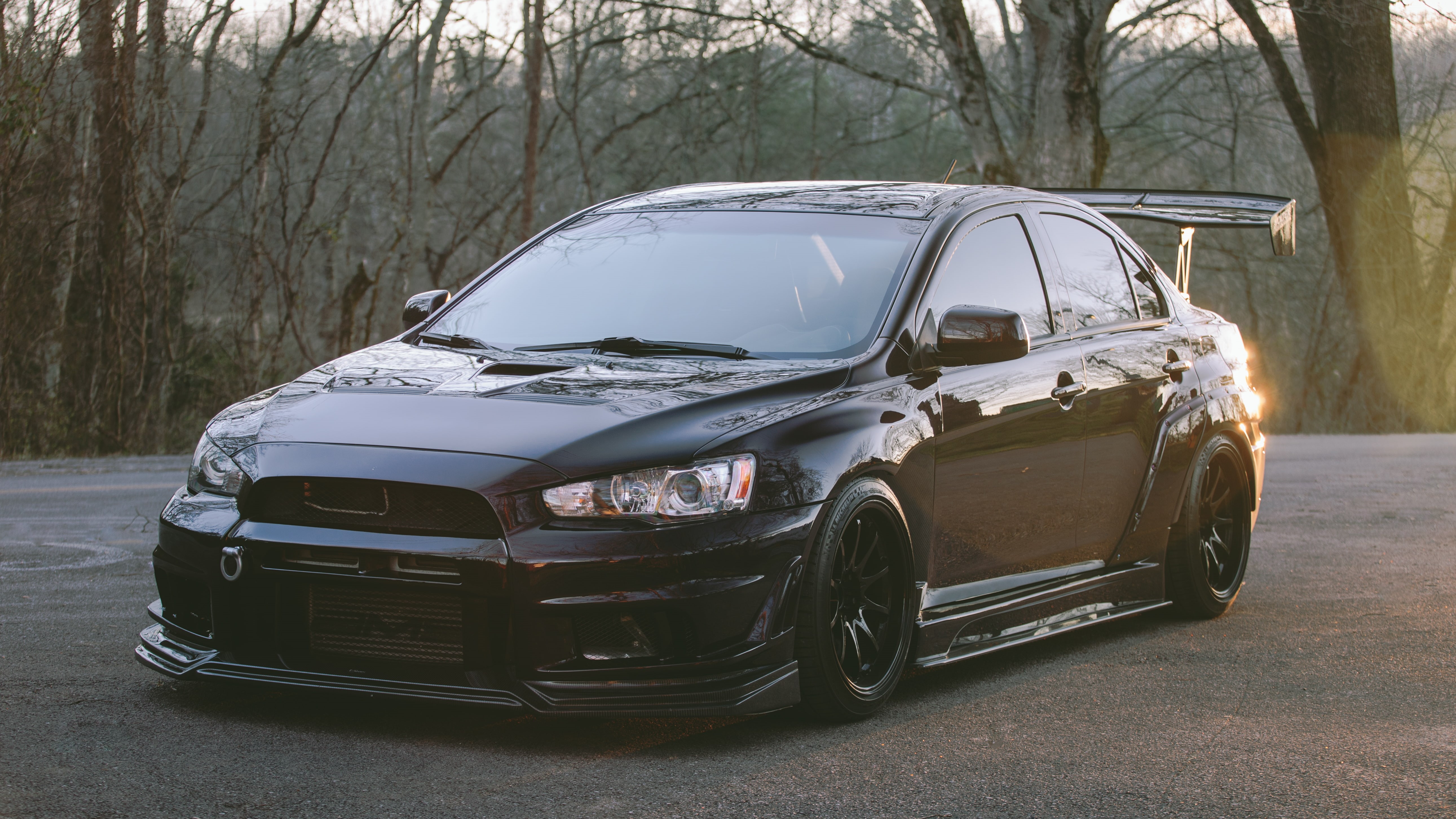 car, Mitsubishi Lancer Evo X, vehicle, Stance, race cars, 5K, Mitsubishi, HD Wallpaper