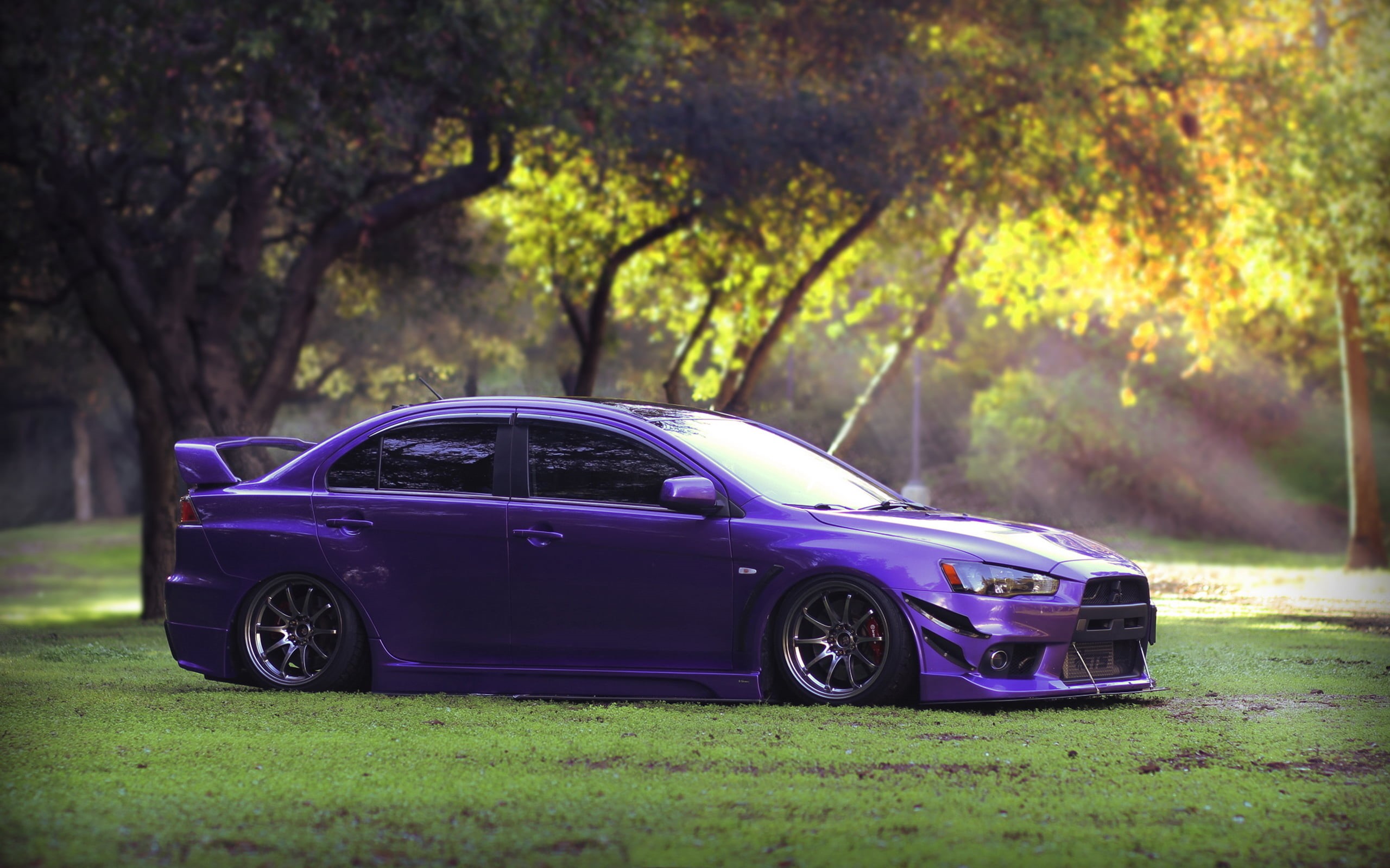 outdoors, red, stance, mitsubishi lancer evo x, mode of transportation, speed, technology, plant, no People, retro styled, land Vehicle, tree, road trip, HD Wallpaper