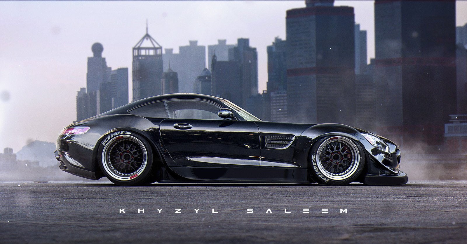 artwork, Mercedes-Benz, Mercedes-AMG, vehicle, car, 720P, Khyzyl Saleem, HD Wallpaper