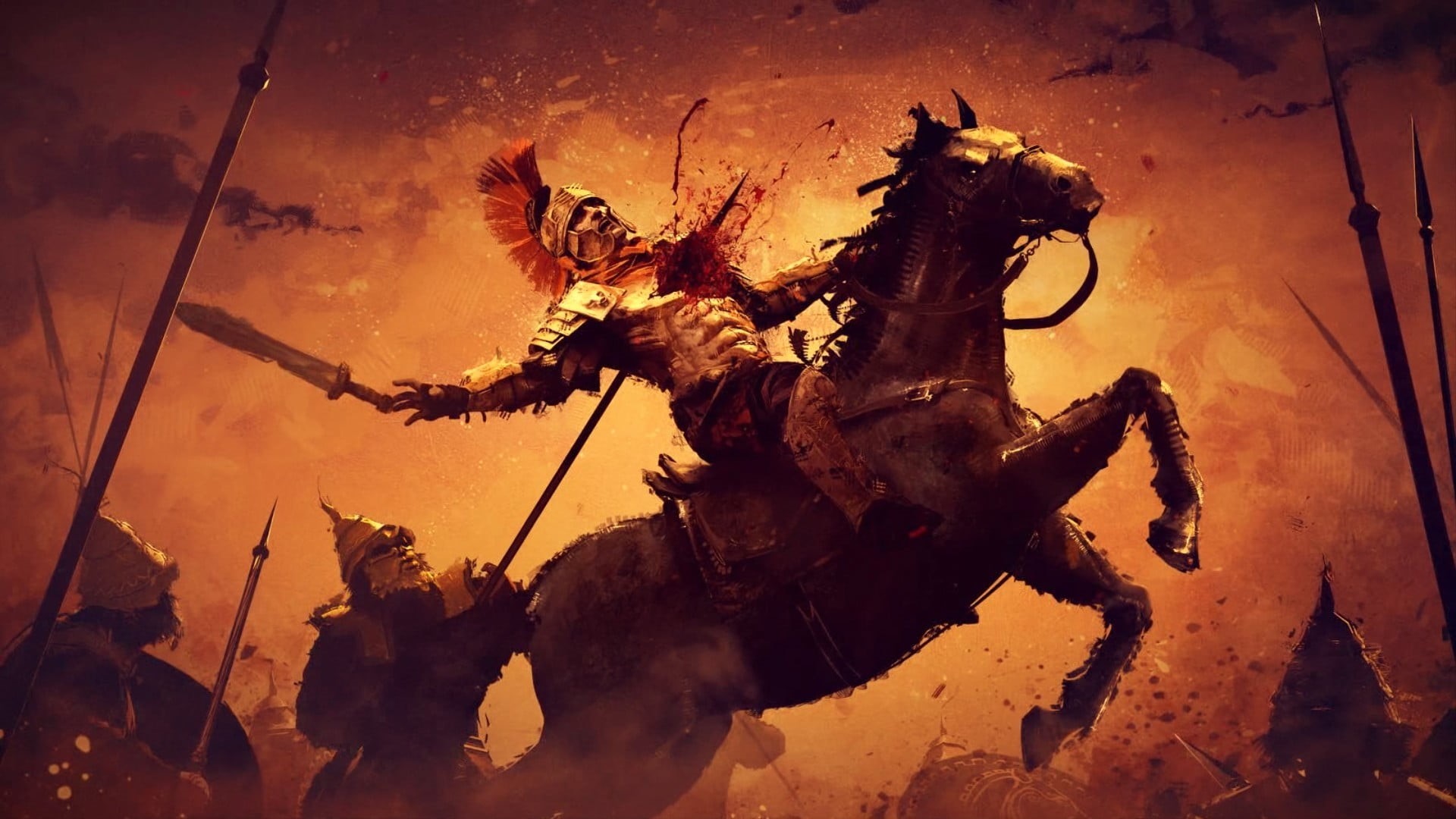 sculpture, orange color, art and craft, horse, no people, nature, video games, statue, representation, digital, low angle view, Ryse: Son of Rome, HD Wallpaper
