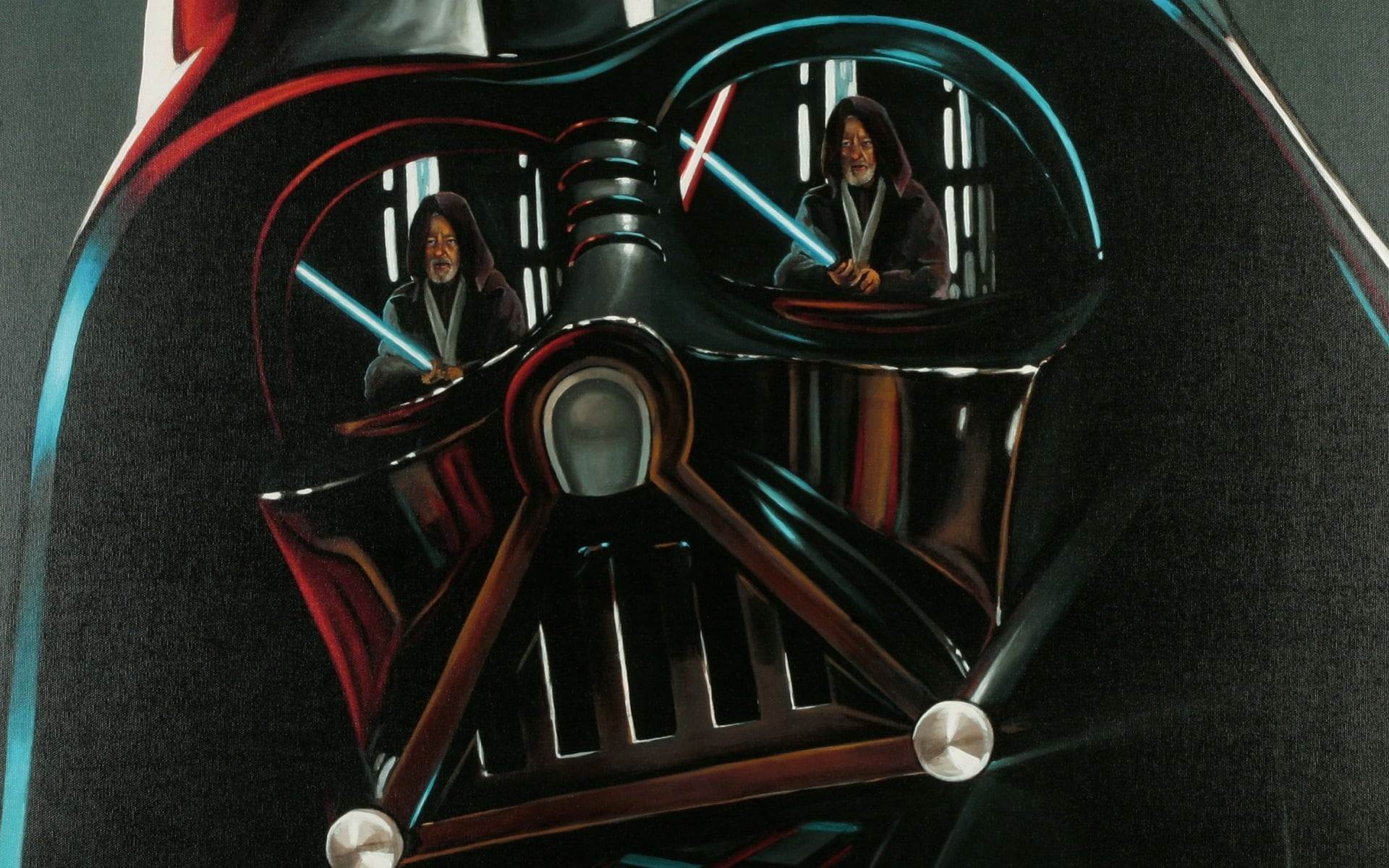 electronic, hanging, motor vehicle, device, black, Obi-Wan Kenobi, metal, 1080P, no people, single object, Star Wars, red, technology, equipment, close-up, HD Wallpaper