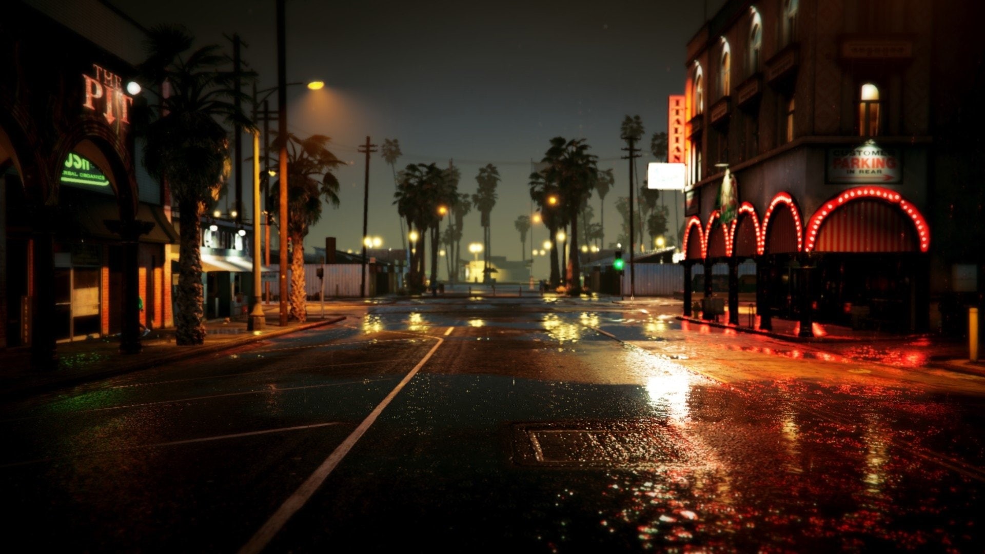 Night, City, 1080P, Grand Theft Auto, Light, Grand Theft Auto V, Road, HD Wallpaper