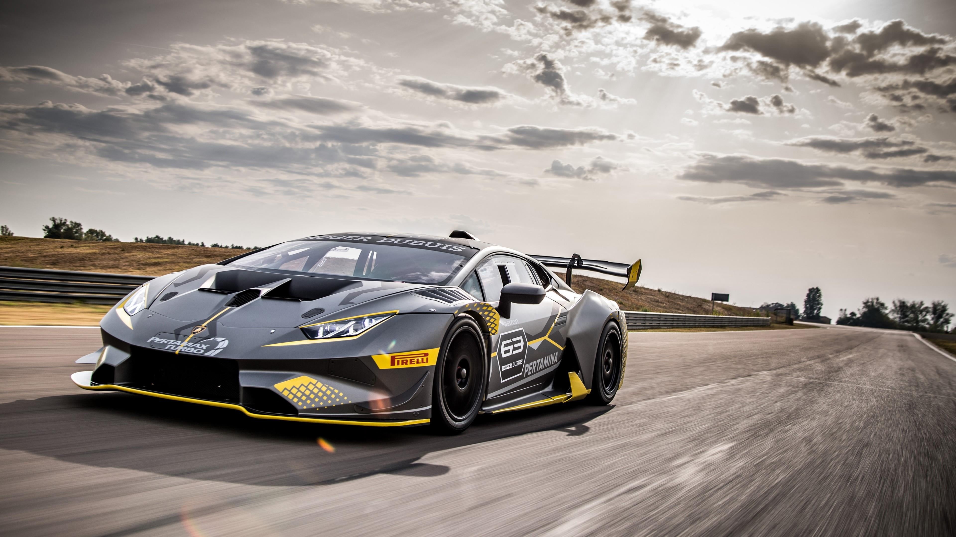 supercar, 4K, digital composite, lamborghini huracan, motor vehicle, cloud - sky, transportation, road, motorsport, mode of transportation, performance car, HD Wallpaper