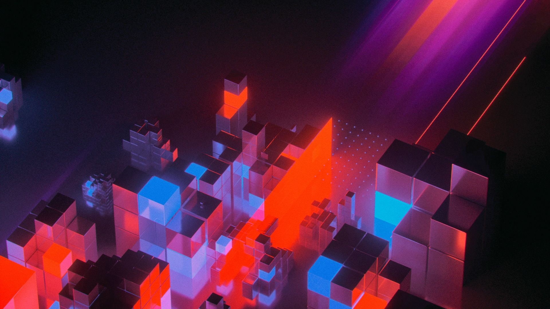 Cubes, Music, Retrouve, New Retro Wave, Rendering, Retrowave, 1080P, Futuresynth, Neon, Sintav, Style, Synth, Illustration, Synthwave, HD Wallpaper
