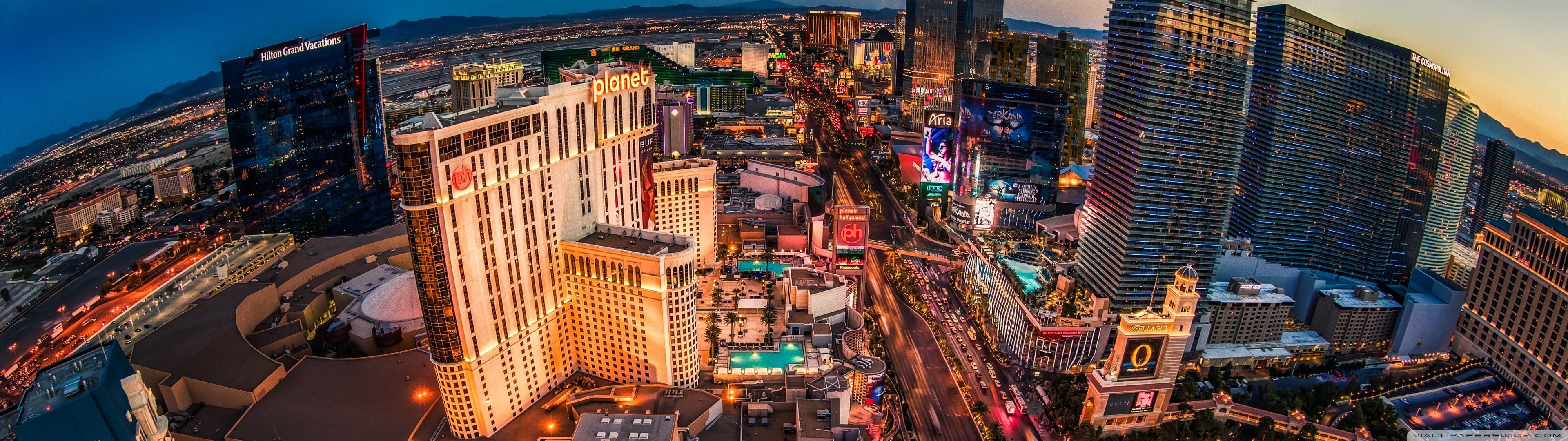 downtown District, manhattan - New York City, 4K, high angle view, landscape, skyscraper, road, Las Vegas, tower, illuminated, modern, panoramic, city street, HD Wallpaper