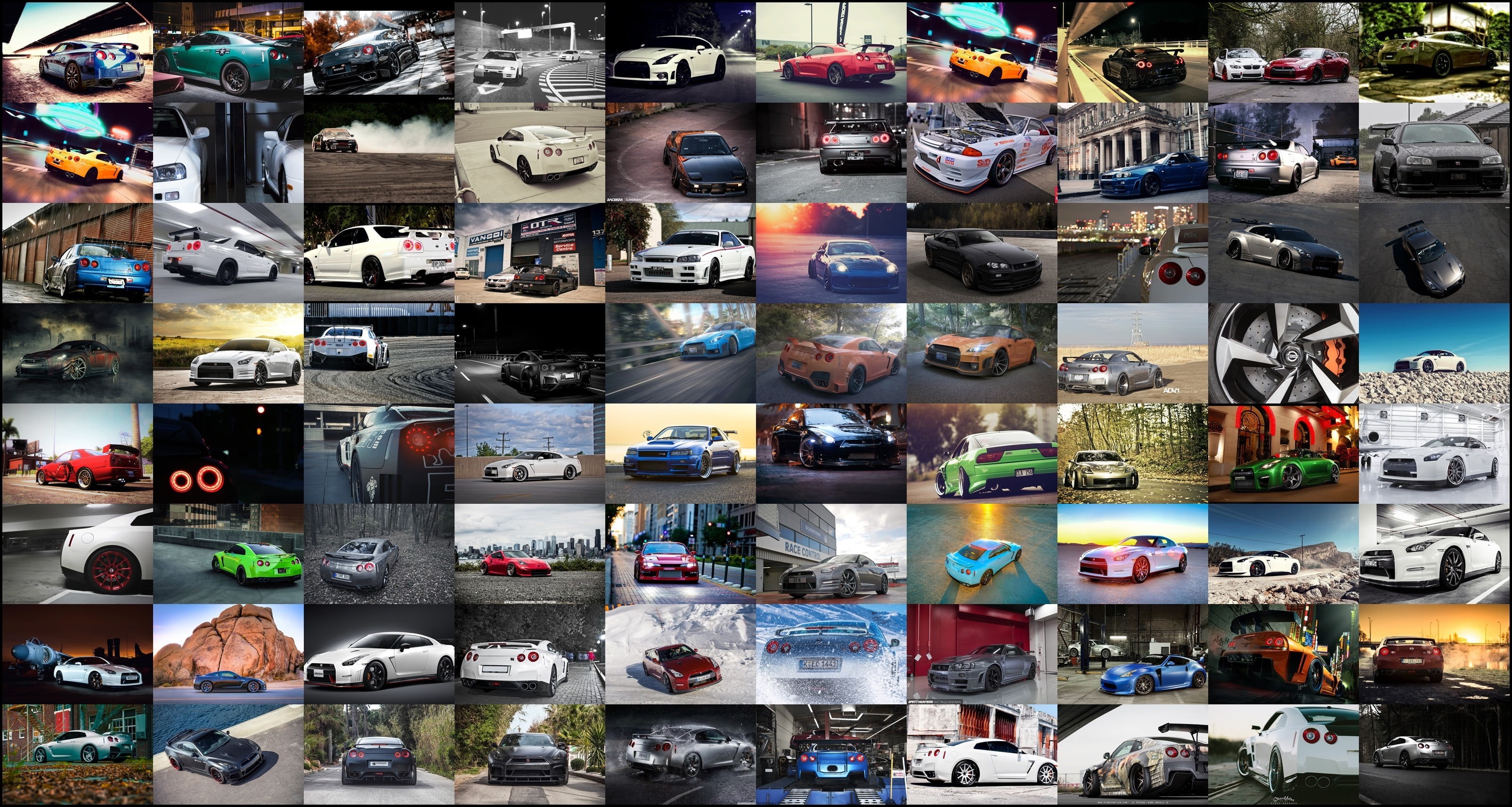 full frame, collage, retail, store, collection, order, consumerism, no people, backgrounds, abundance, Nissan Skyline GT-R, container, still life, for sale, HD Wallpaper