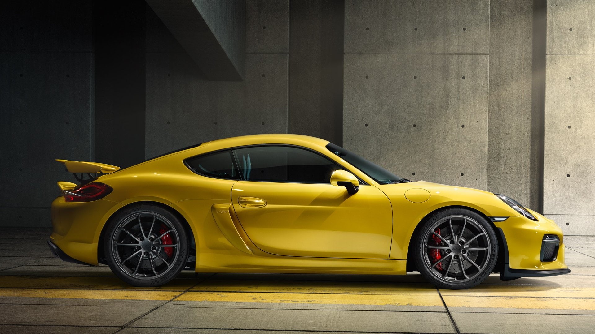 Car, 1080P, Vehicle, Porsche, Sport Car, Yellow Car, Porsche Cayman, Porsche Cayman GT4, HD Wallpaper