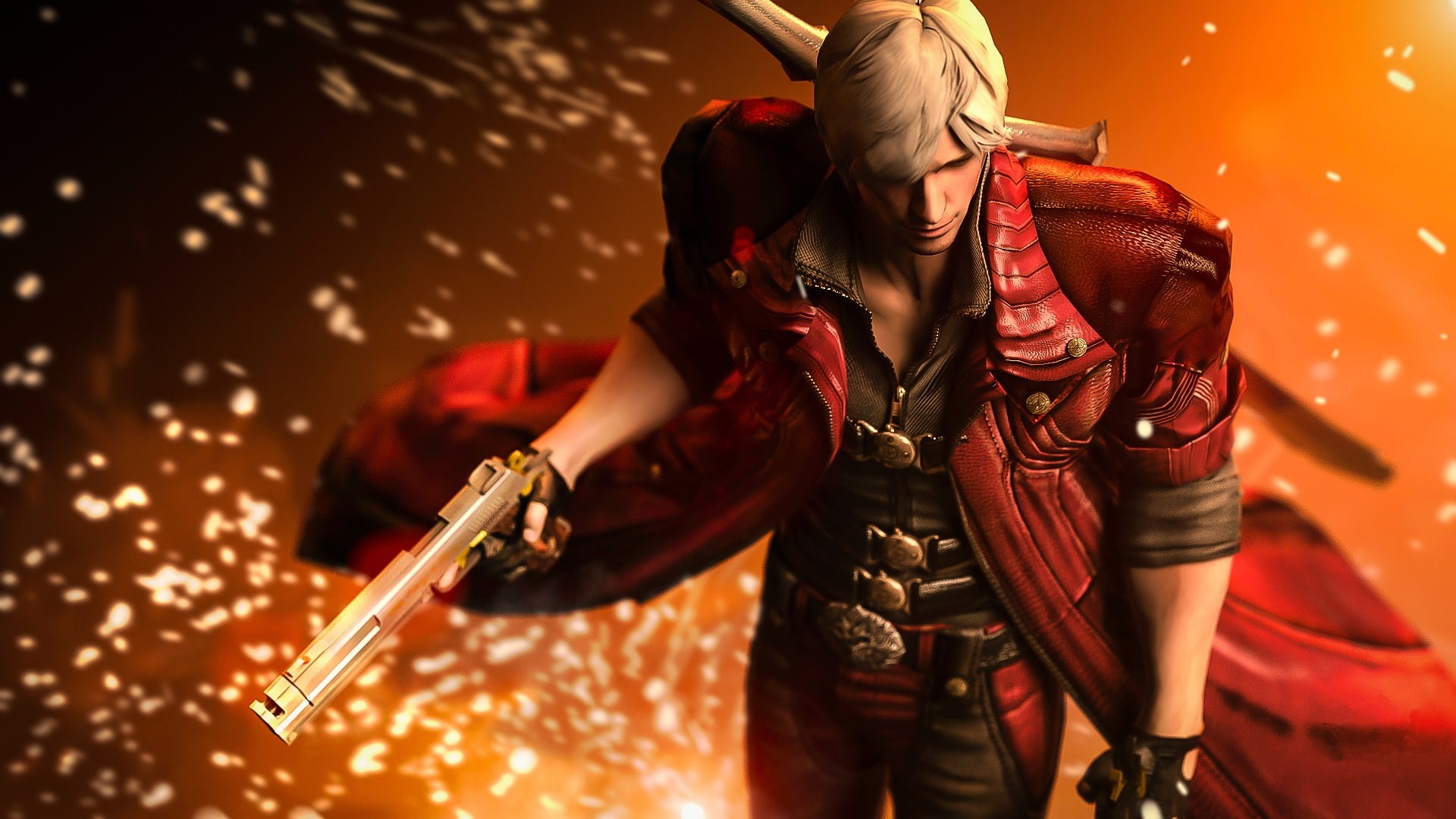 particles, devil may cry 4, dante, Games, pistol, 1080P, HD Wallpaper