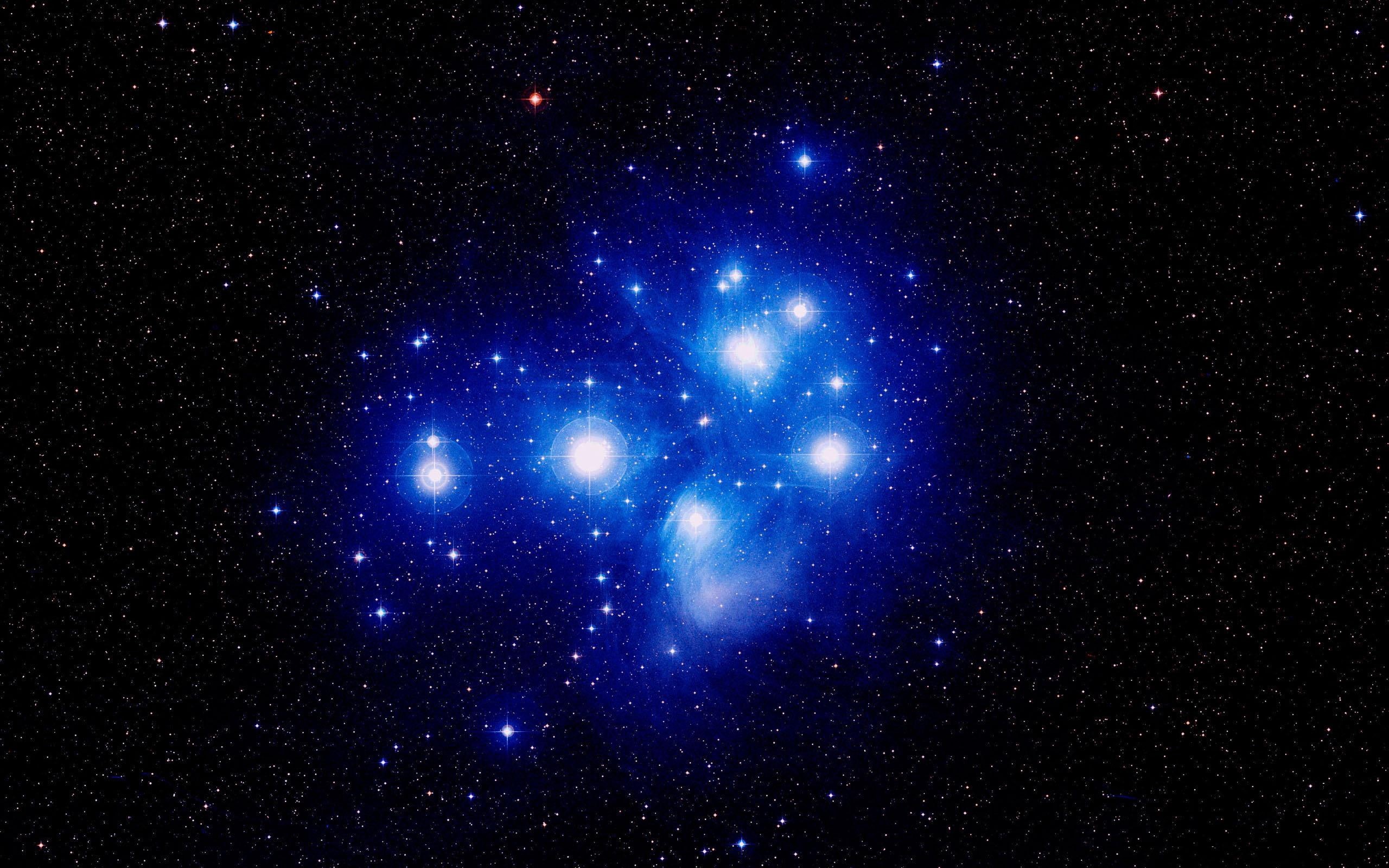 Pleiades, Space, art, Seven Sisters, 2K, star, sisters, cluster, seven, hd, stars, HD Wallpaper