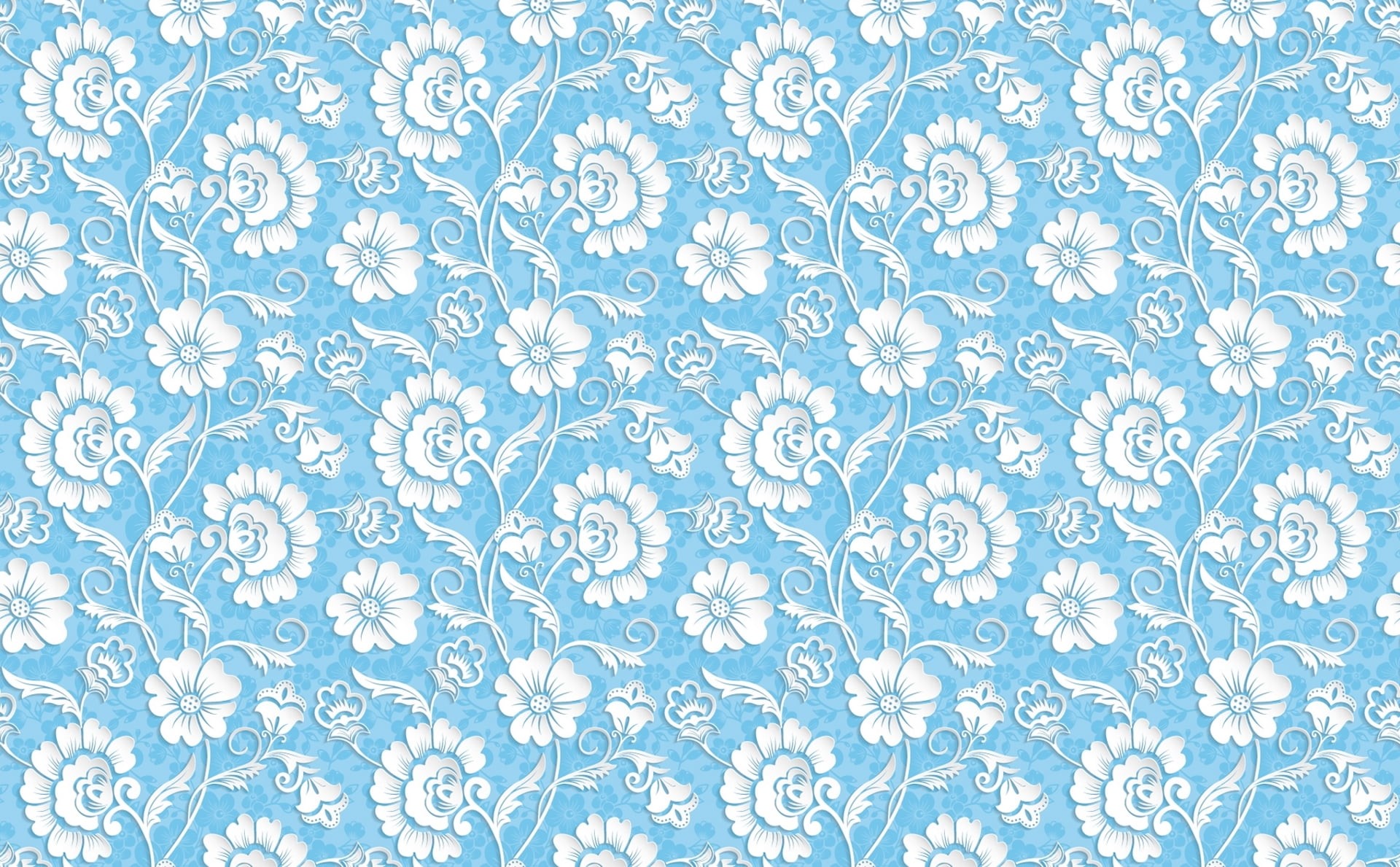 flowers, white, folded, smooth, the volume, textile, yellow, decoration, textured, retro styled, 1080P, ornate, antique, no people, full frame, HD Wallpaper