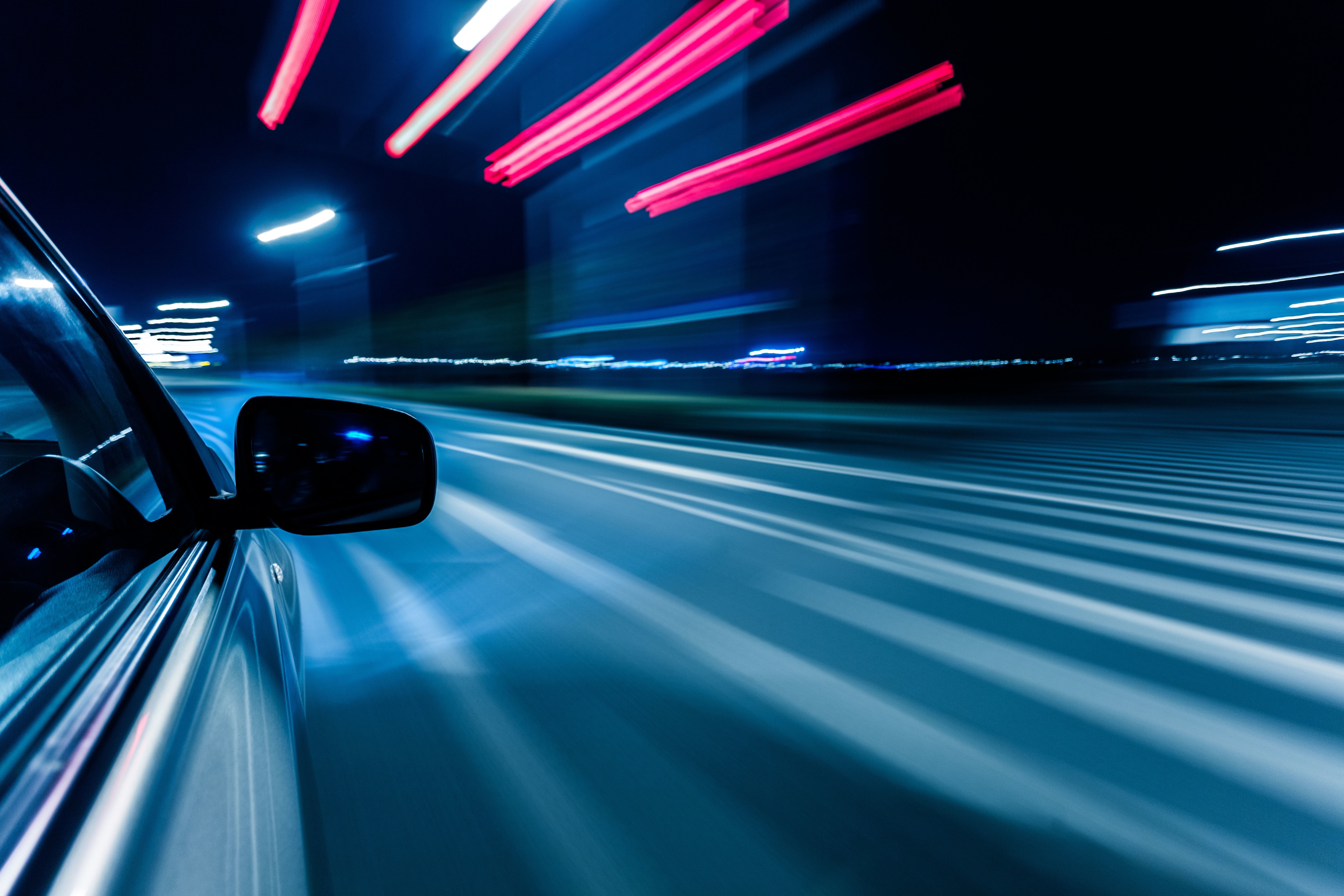 mirror, illuminated, markup, movement, land vehicle, 5K, abstract, feel of speed, architecture, excerpt, lighting equipment, blurred motion, motion, outdoors, HD Wallpaper