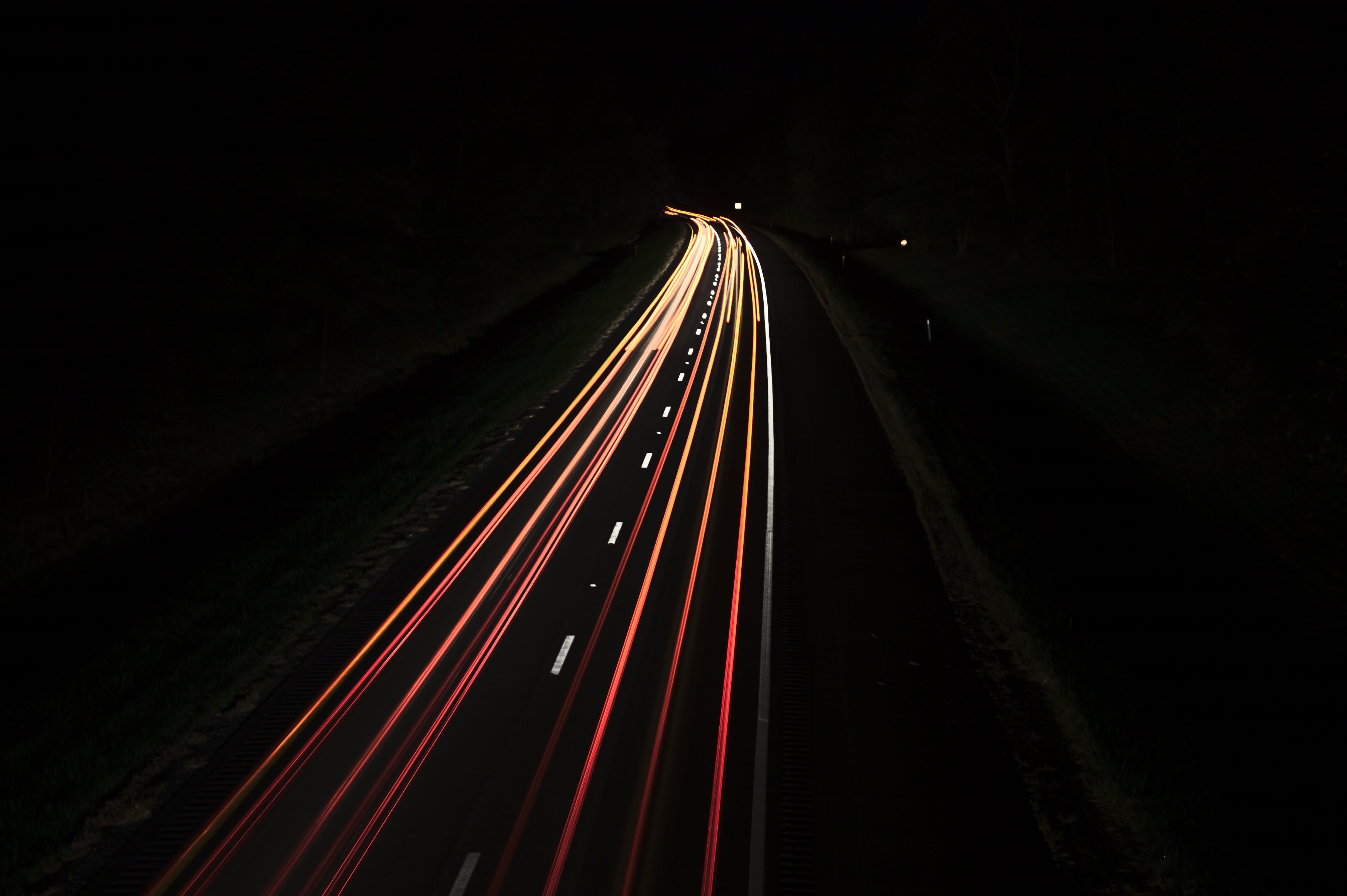motion, city, color, long exposure, blurred, connection, night, photography, transportation, road, cityscape, direction, long, lights, lapse, transport, HD Wallpaper