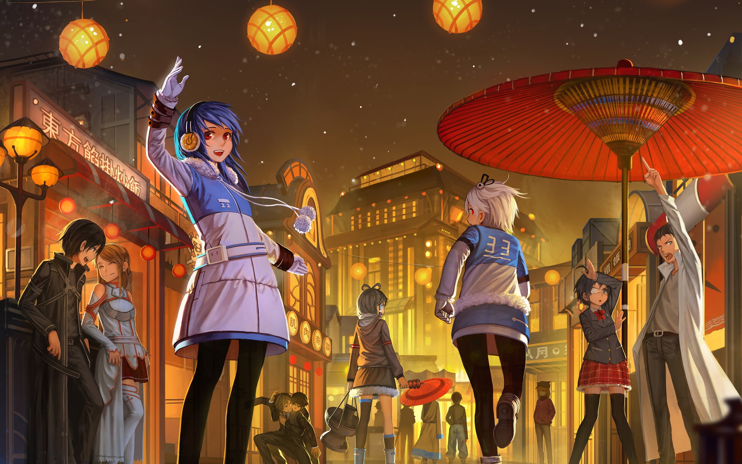 chuunibyou demo koi ga shitai!, okabe rintarou, joy, art, Vocaloid, neon genesis evangelion, holiday, soryu asuka langley, shikinami asuka langley, sword art online, HD Wallpaper