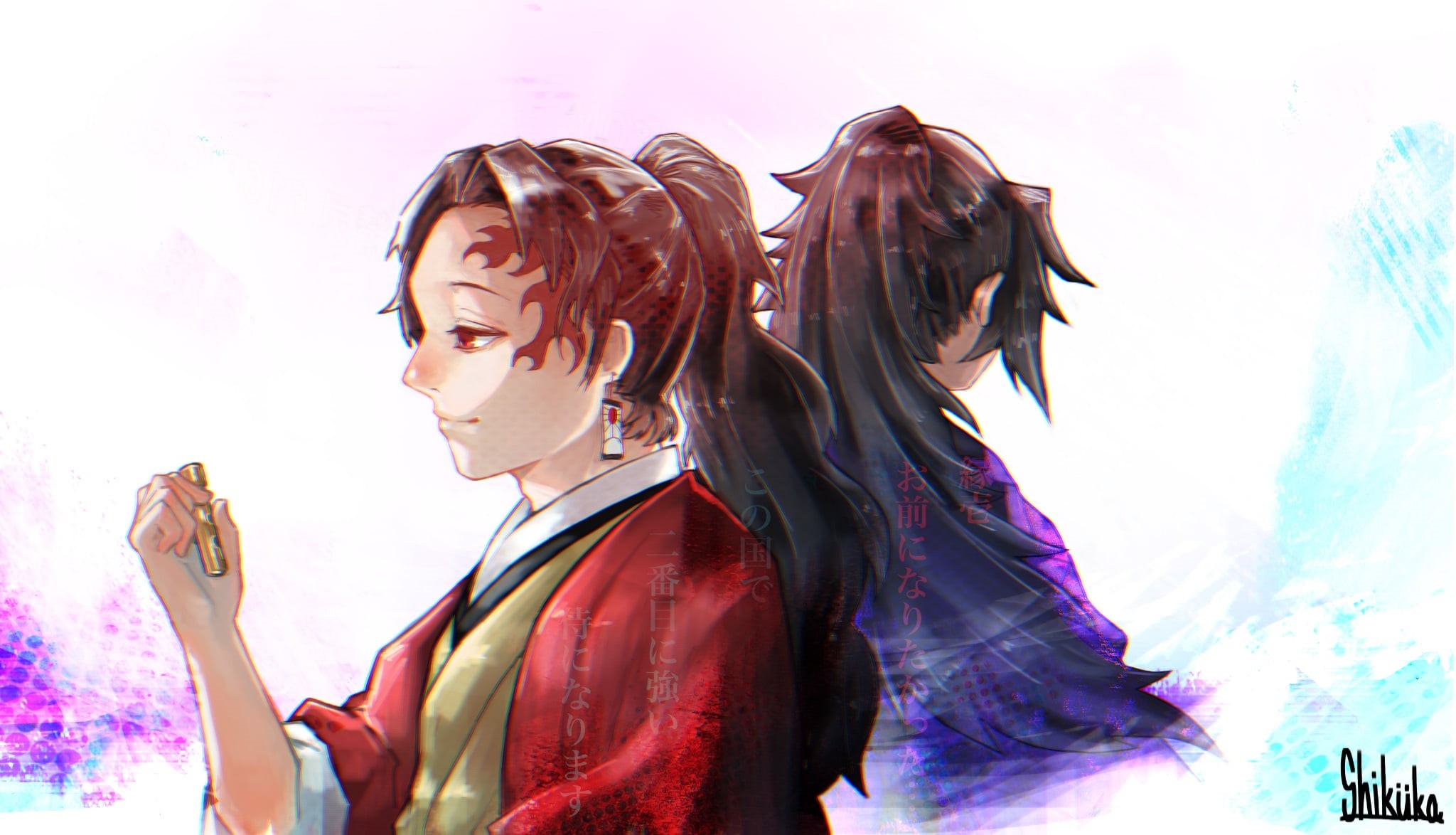 Anime, Yoriichi Tsugikuni, Michikatsu Tsugikuni, Demon Slayer: Kimetsu no Yaiba, Kokushibou (Demon Slayer), 1080P, HD Wallpaper