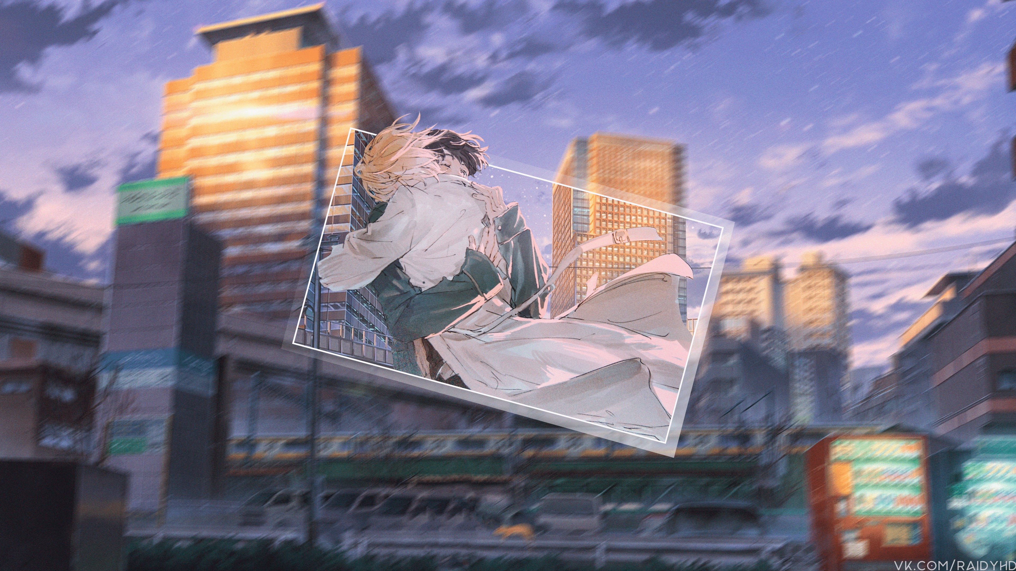 4K, BANANA FISH, Ash Lynx, anime, picture-in-picture, anime boys, HD Wallpaper