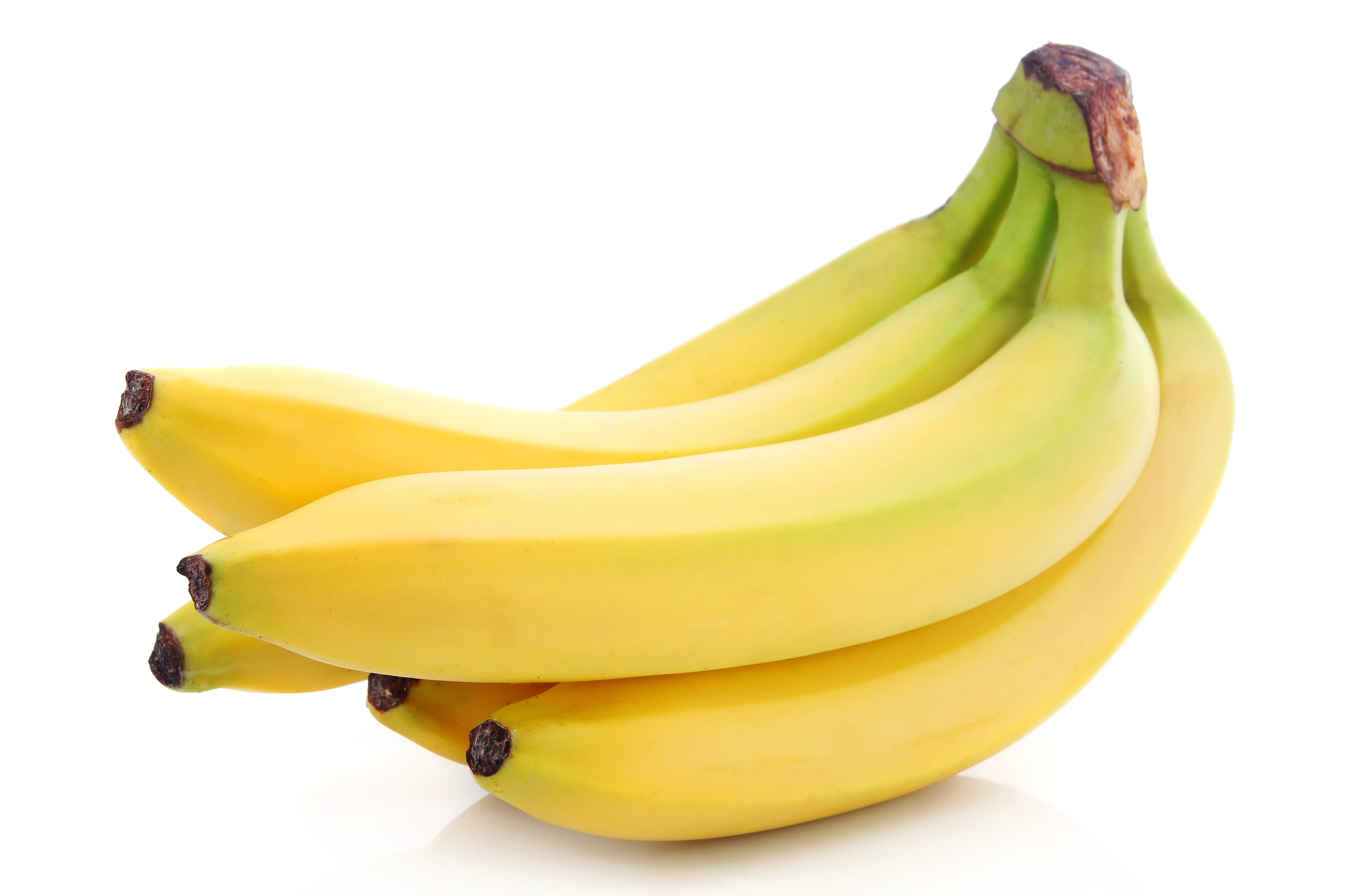Minimum, Banana, bunch, food and drink, snack, group of objects, wellbeing, freshness, studio shot, cut out, close-up, 5K, indoors, white background, still life, HD Wallpaper