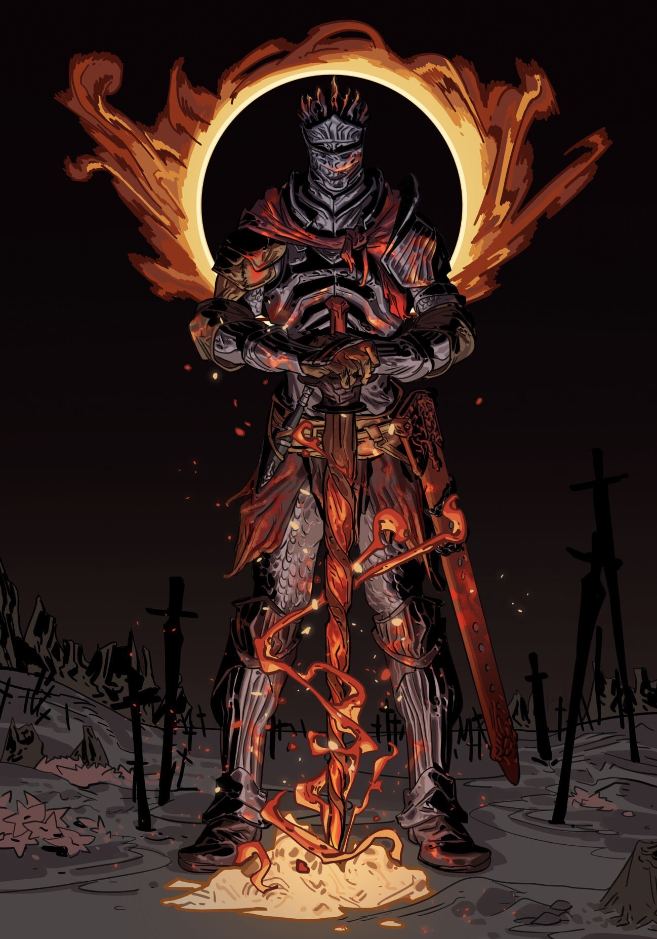 Soul of Cinder, Dark Souls III, 720P, Dark Souls, Phone HD Wallpaper