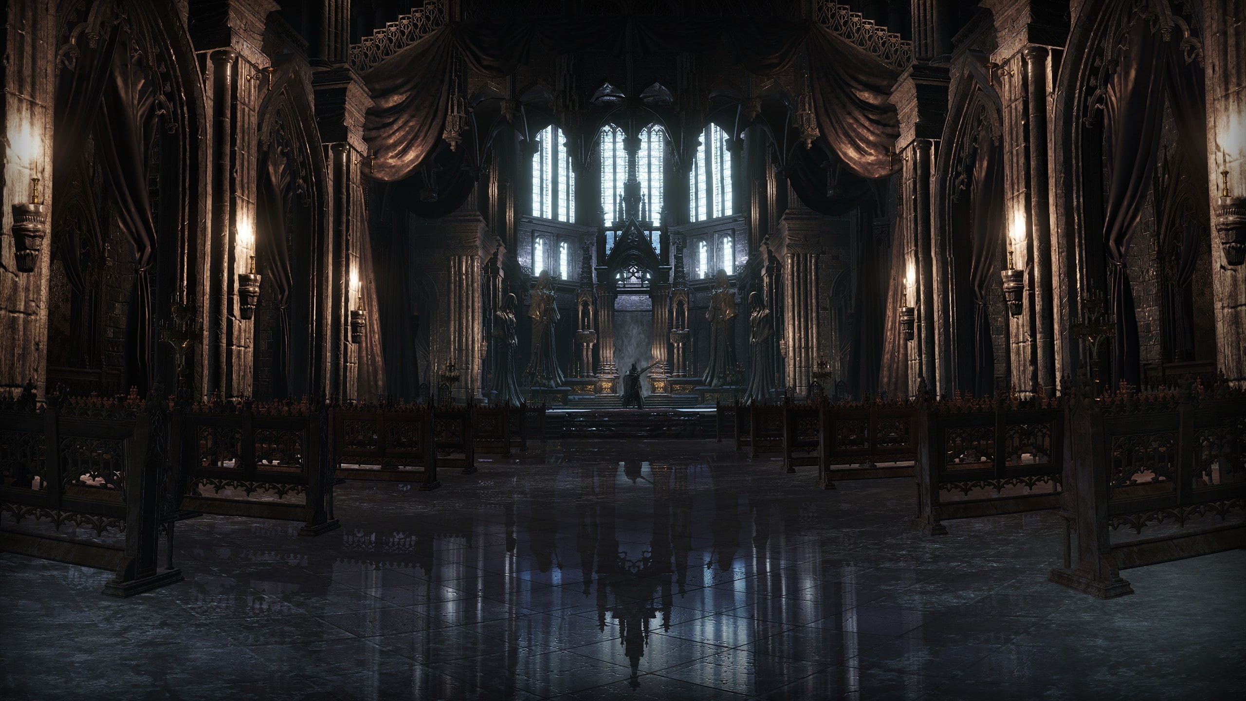 Dark Souls III, video games, Cathedral, Pontiff Sulyvahn, 2K, HD Wallpaper