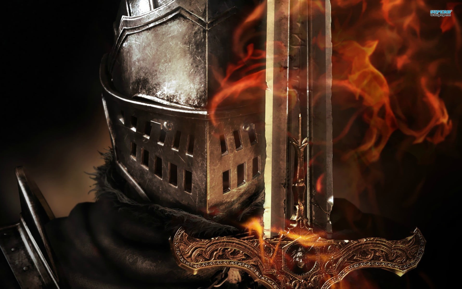 no people, flame, nature, Dark Souls II, container, knight, focus on foreground, video games, fire - natural phenomenon, orange color, fire, HD Wallpaper