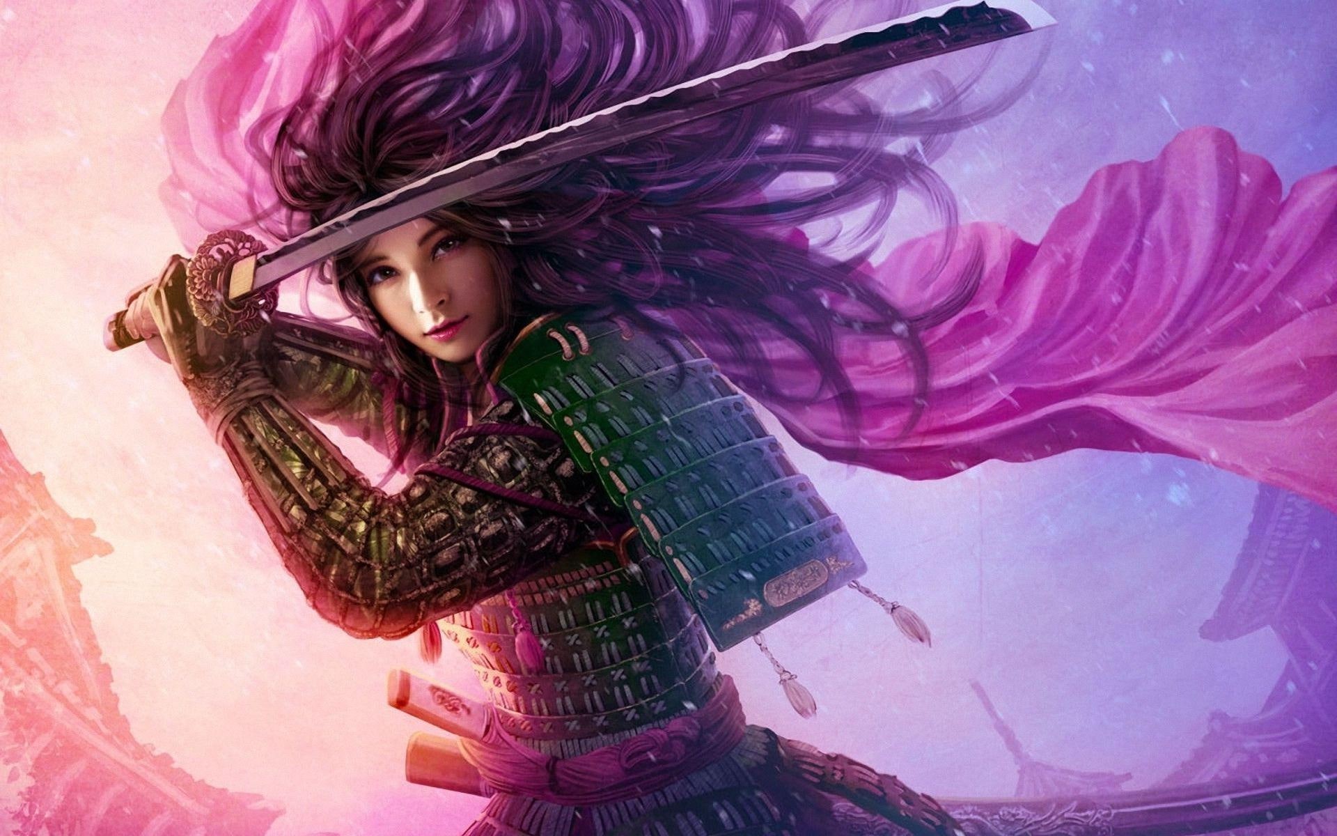 1080P, asian, woman, ninja, 1920x1200, female, fantasy, warrior, HD Wallpaper