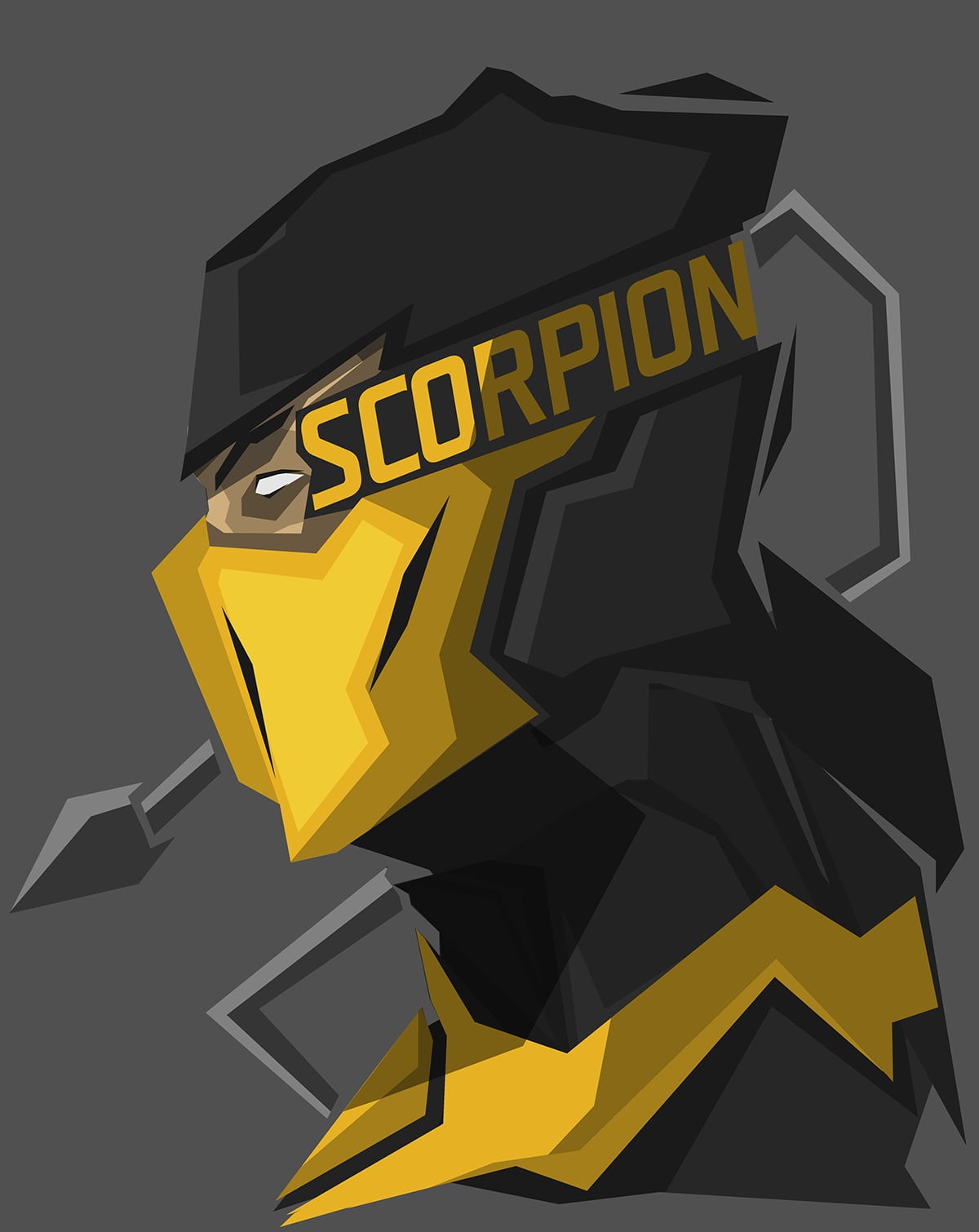 text, business, Mortal Kombat, scorpion, studio shot, computer icon, gray background, symbol, 720P, information, directional sign, yellow, no people, neon, Phone HD Wallpaper