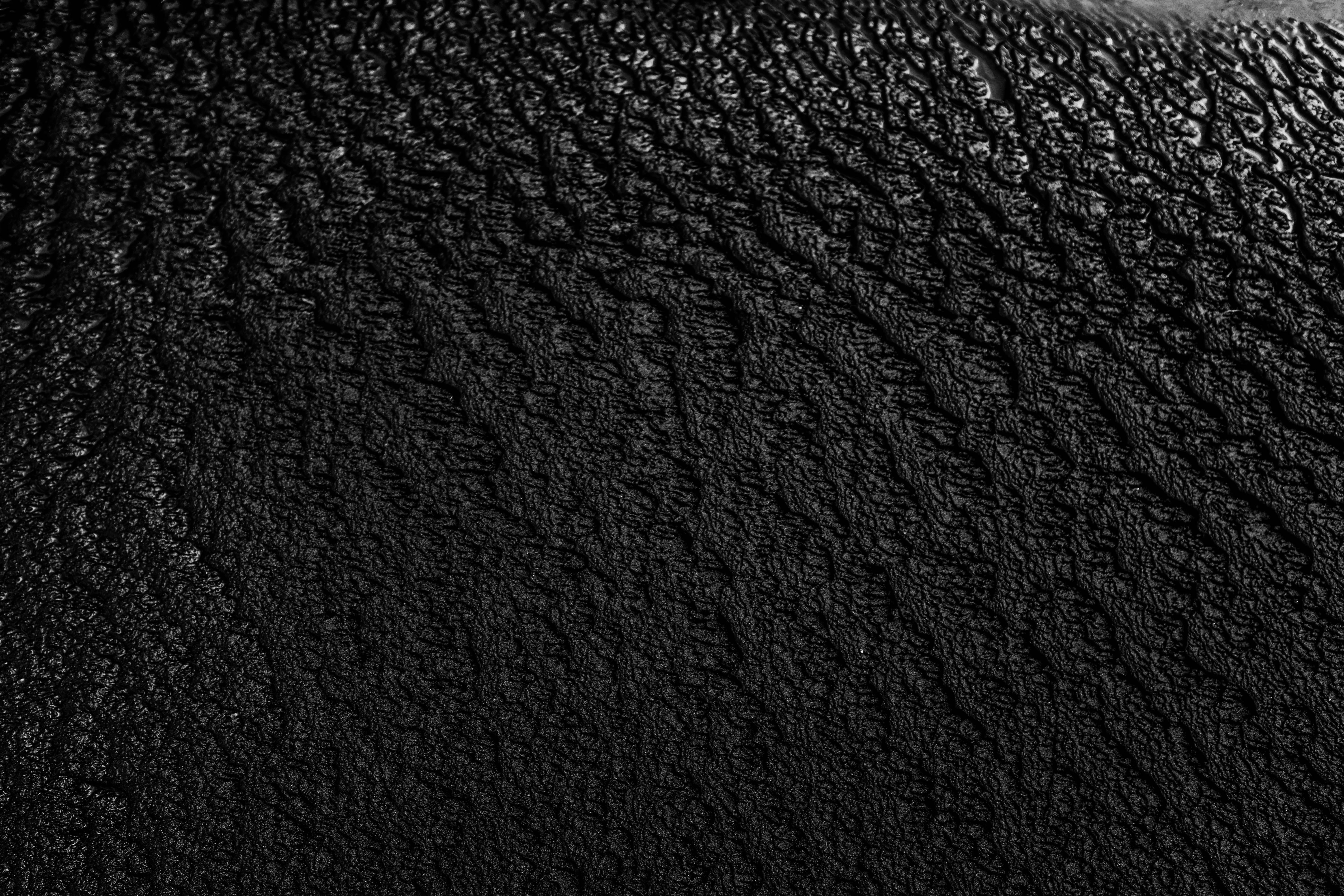 industry, 5K, sand, tarmac, back, nature, abstract, leather, black, softness, dark, textured, no people, tombstone, black color, close-up, black background, HD Wallpaper