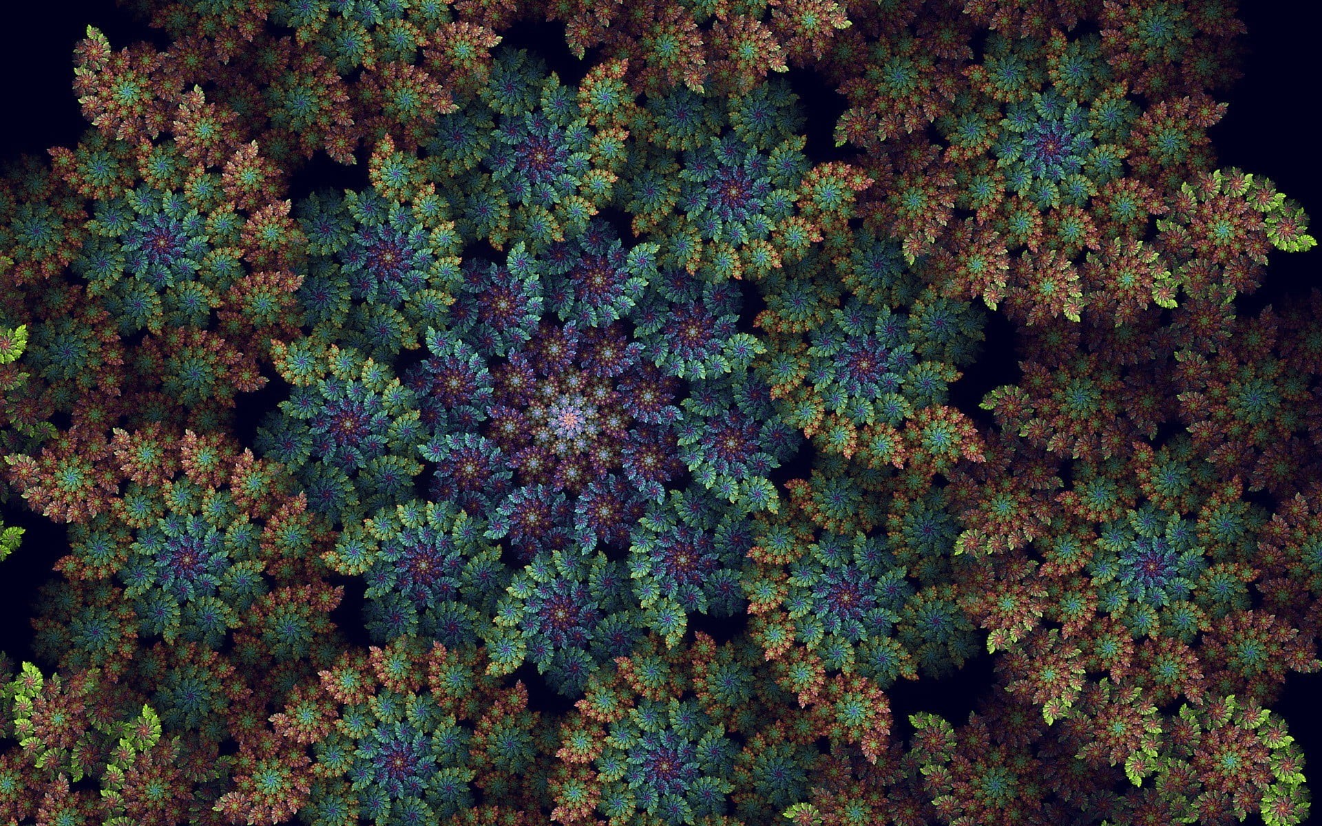 nature, fragility, digital art, high angle view, backgrounds, fractal, no people, plant, green color, brown, vulnerability, 1080P, land, green, beauty in nature, HD Wallpaper