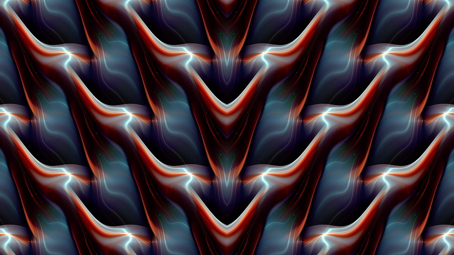 fractal, abstract, design, symmetry, close-up, indoors, 1080P, backgrounds, full frame, day, art and craft, wall - building feature, pattern, red, illuminated, HD Wallpaper