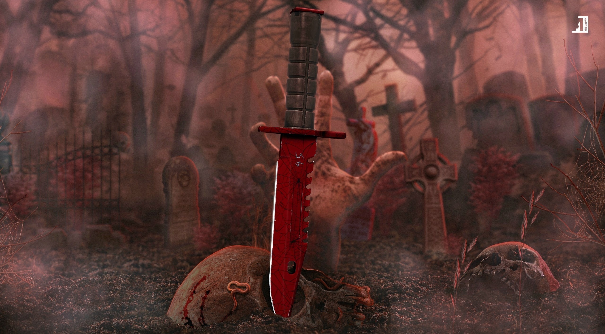 fog, globaloffensive, forest, Weapon, aggression, counterstrike, videogame, Artwork, plant, Zombie, tree, Games, nature, travel destinations, architecture, HD Wallpaper