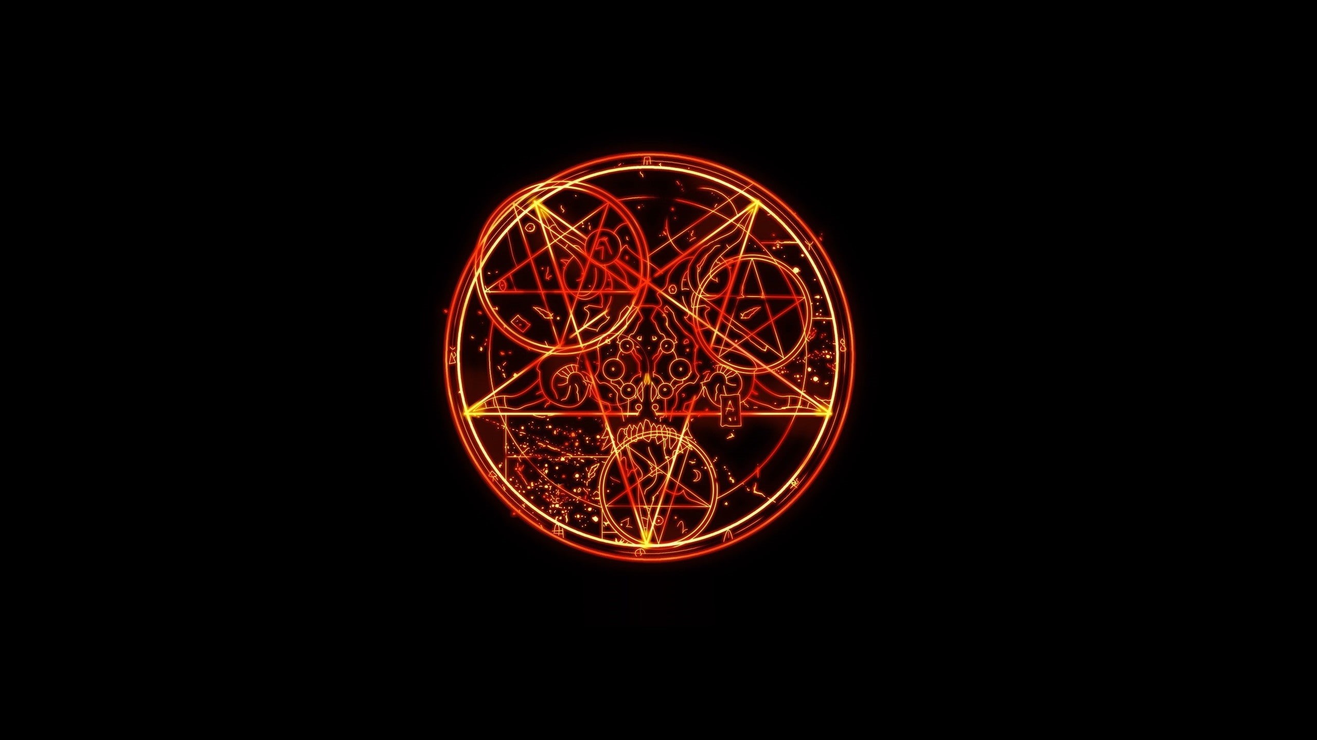 2K, demon, pentagram, Doom (game), HD Wallpaper