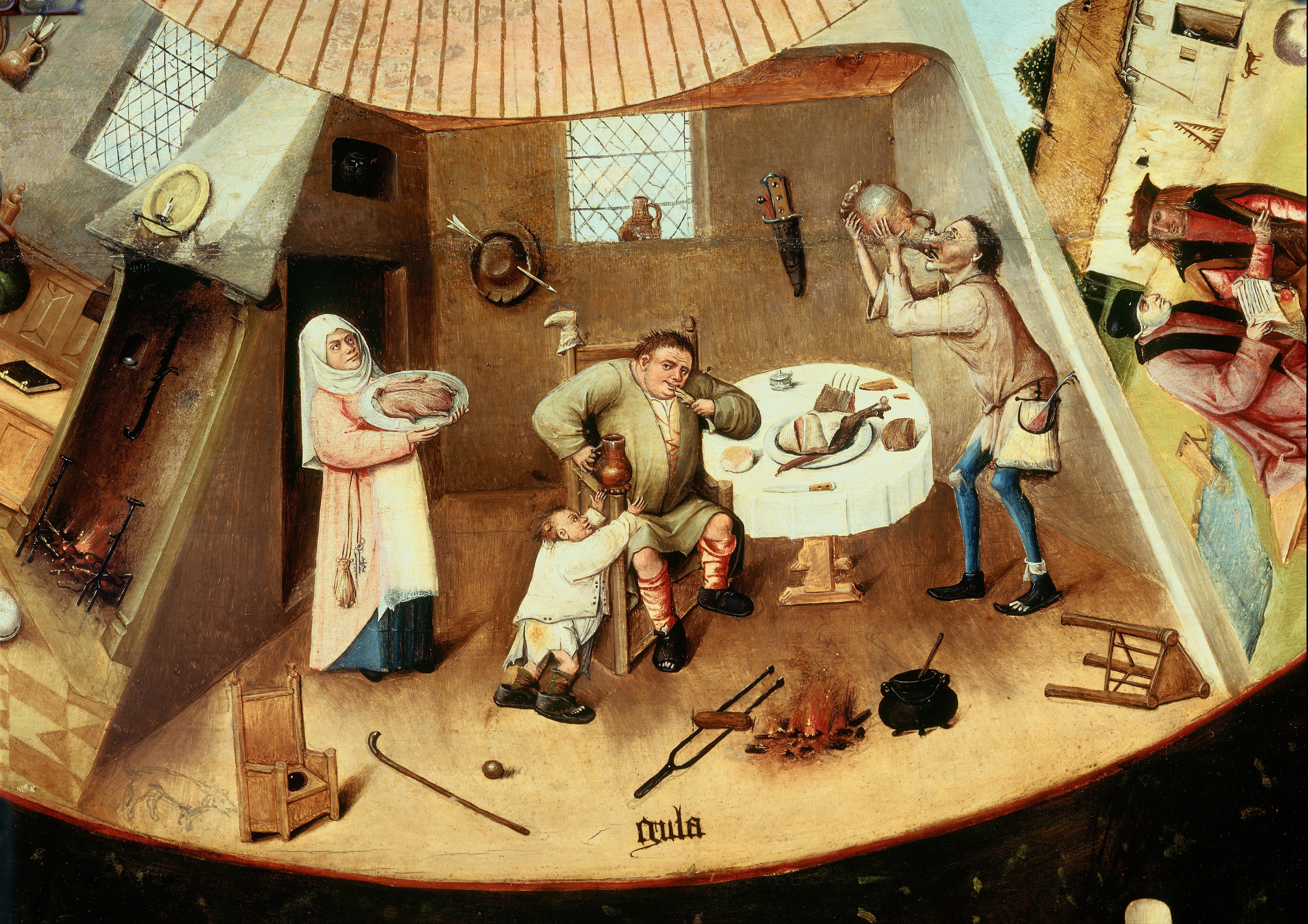 5K, Detail, Gluttony, Hieronymus BOSCH, HD Wallpaper