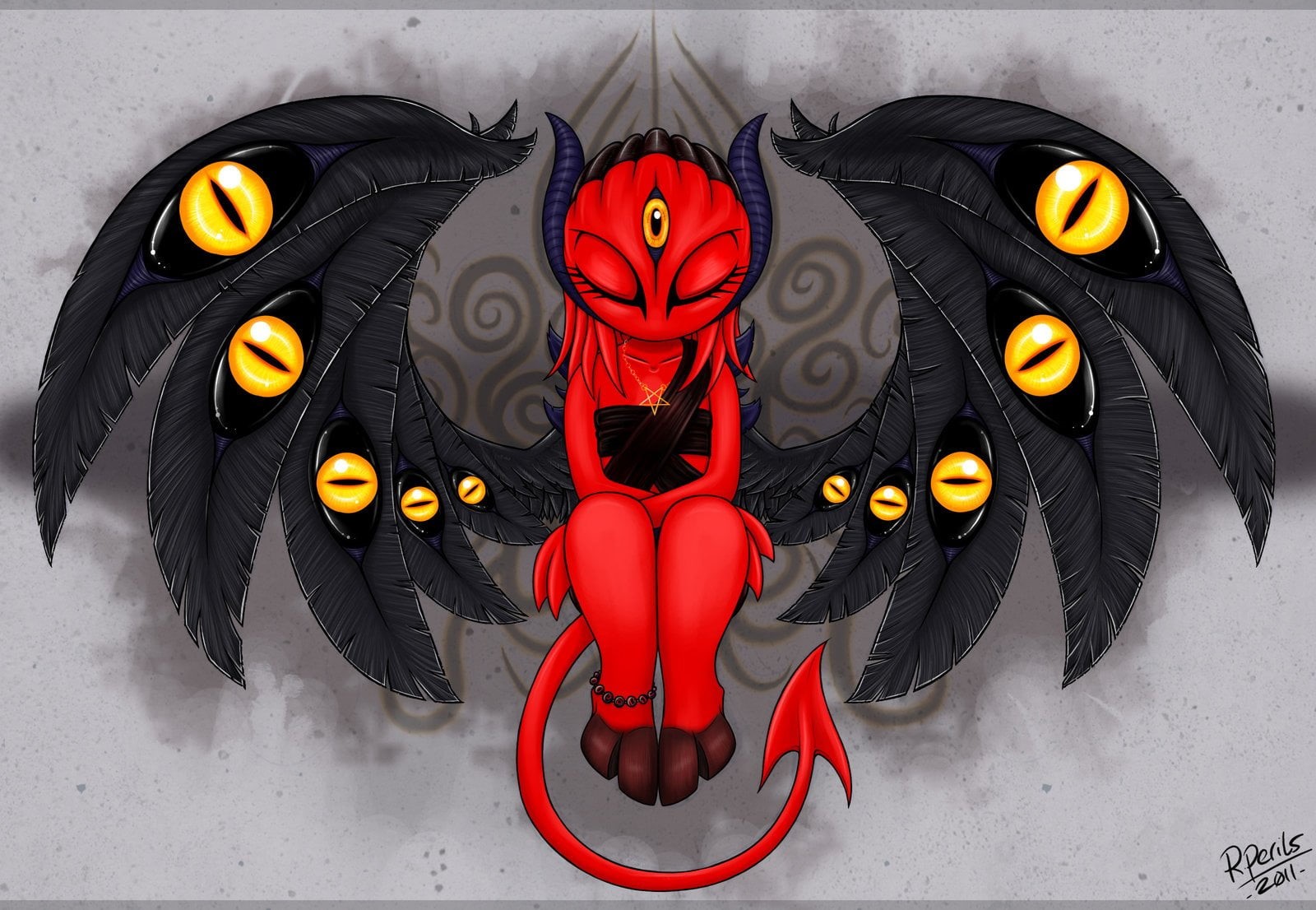 creativity, Occult, no people, day, close-up, safety, shape, Satanism, Demon, geometric shape, Satanic, red, face, isolated color, anthropomorphic, black color, HD Wallpaper