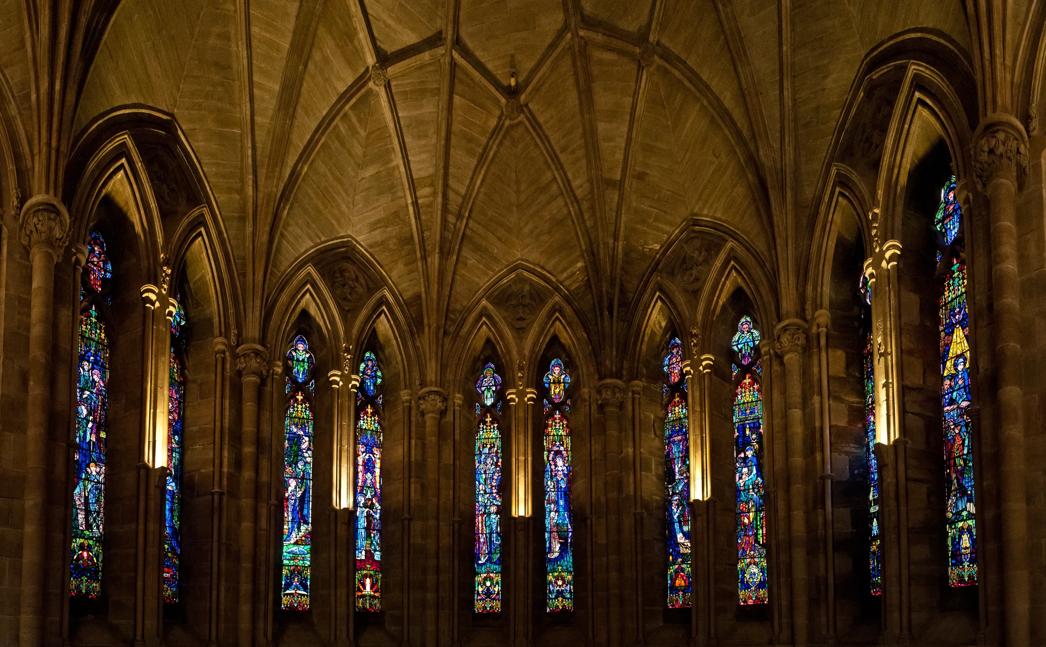 architecture, christianity, window, architecture and art, interior, history, spirituality, building, religious, arch, no people, glass, low angle view, HD Wallpaper