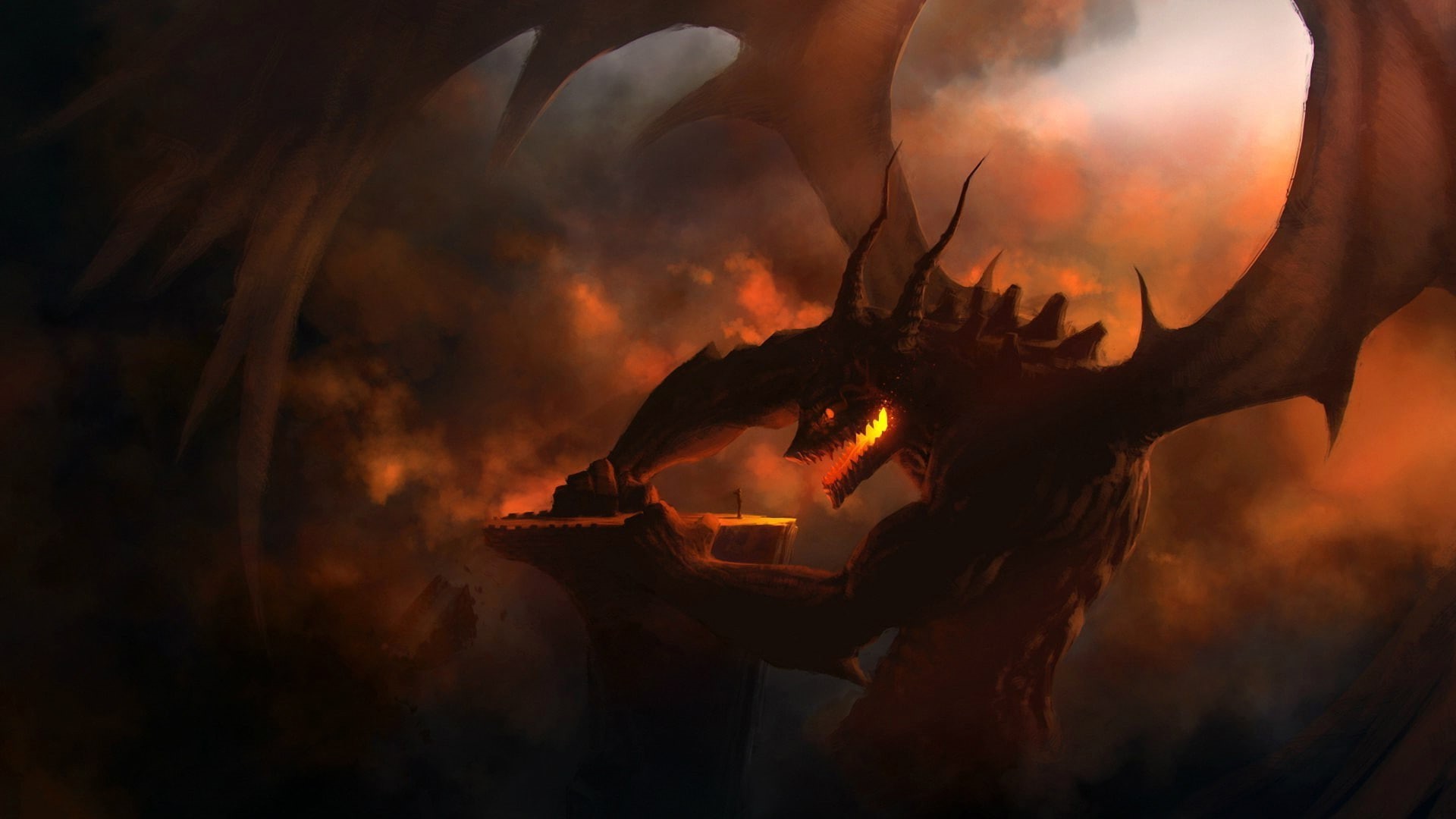 sign, fire, heat - temperature, destruction, nature, smoke - physical structure, fire - natural phenomenon, horror, 1080P, flame, burning, digital composite, HD Wallpaper
