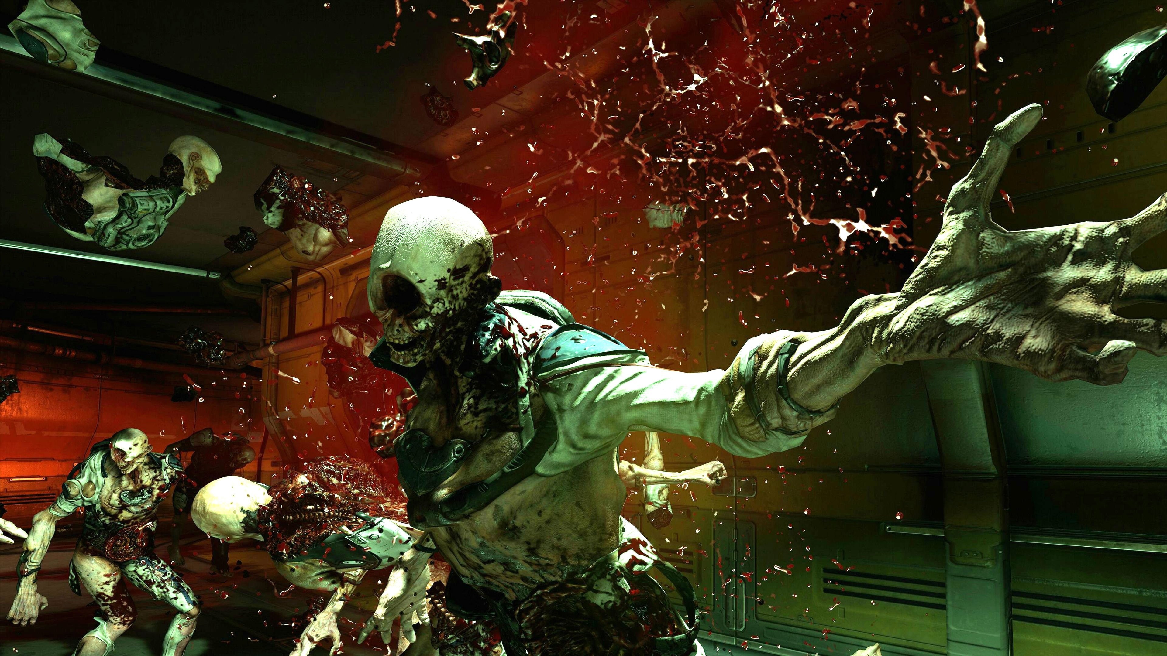 statue, sci, 4K, nature, male likeness, low angle view, people, Fighting, creature, indoors, fi, warrior, monster, shooter, artwork, architecture, series, HD Wallpaper