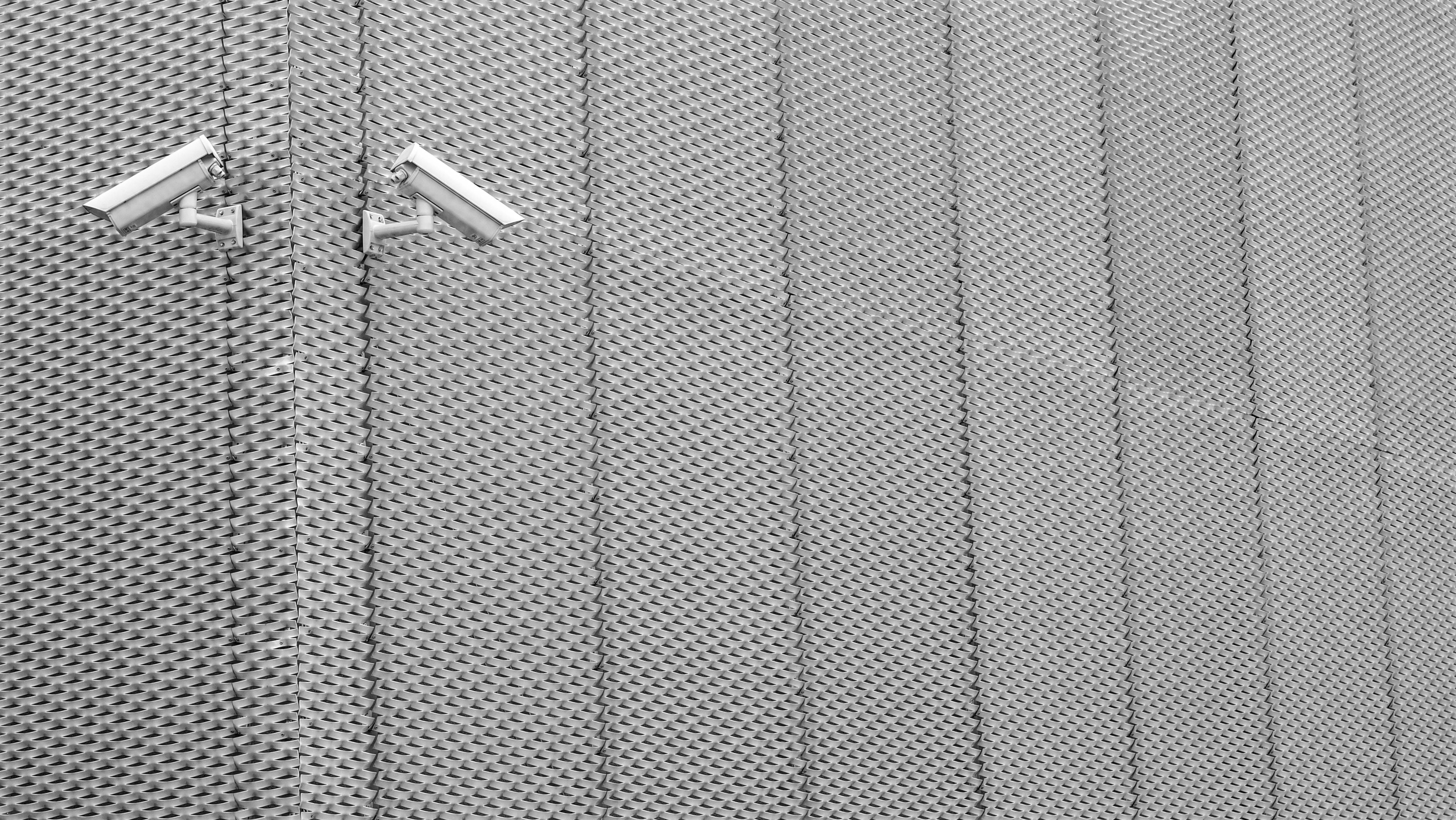design, stripe, aluminum, plate, gray, security camera, CCTV, repetition, stainless Steel, built structure, metal, textured, wall - building feature, textile, HD Wallpaper