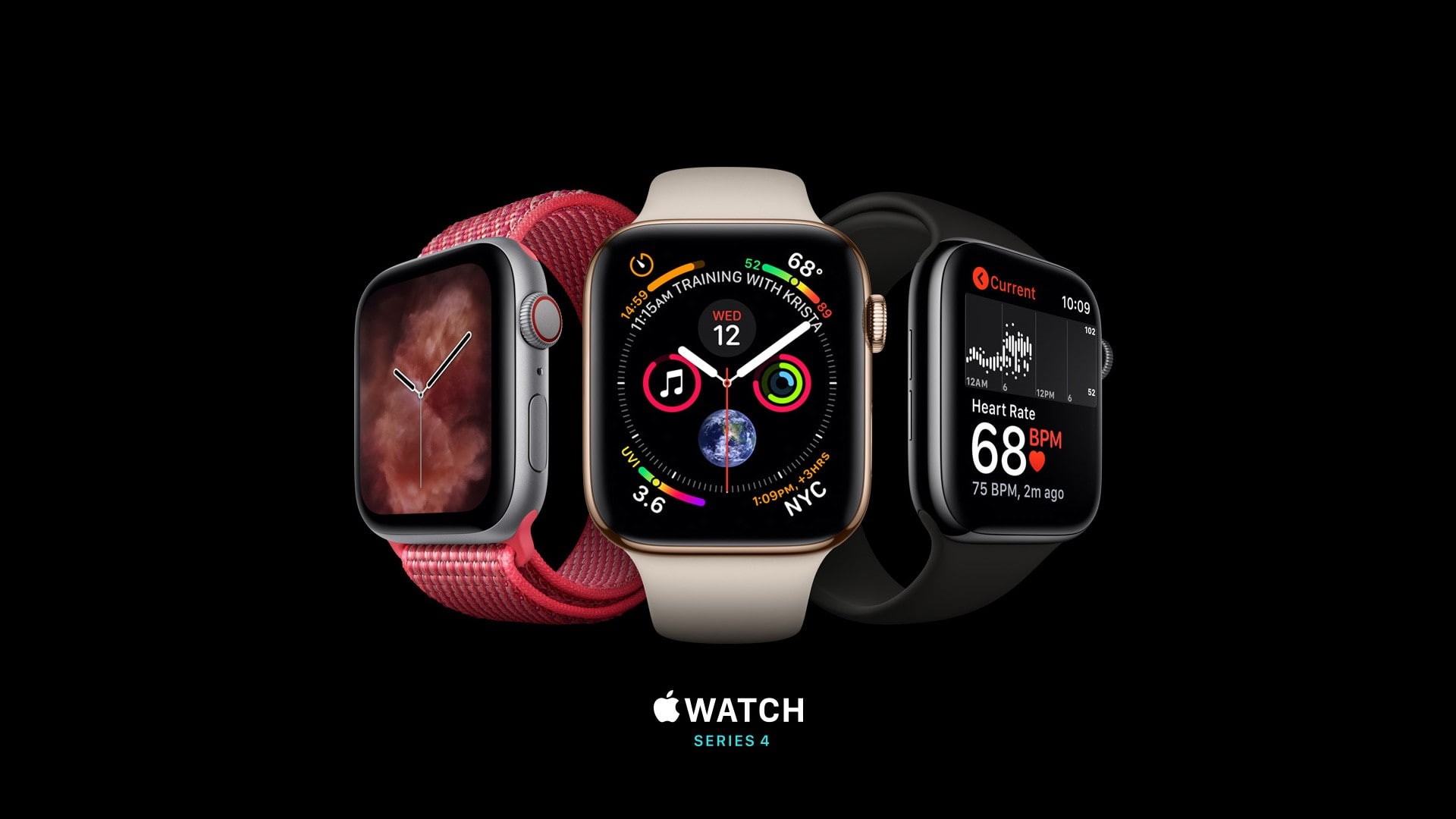 silver, gold, 1080P, Apple September 2018 Event, Apple Watch Series 4, black, HD Wallpaper