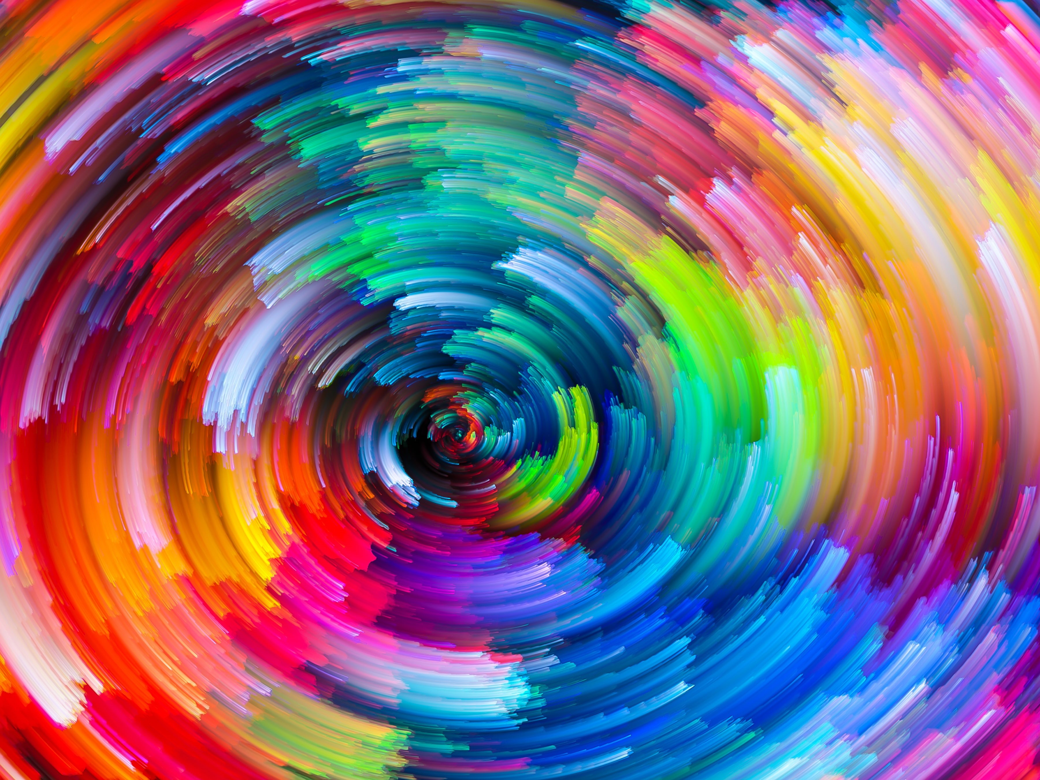 2K, artwork, colorful, painting, abstract, swirl, splashes, HD Wallpaper