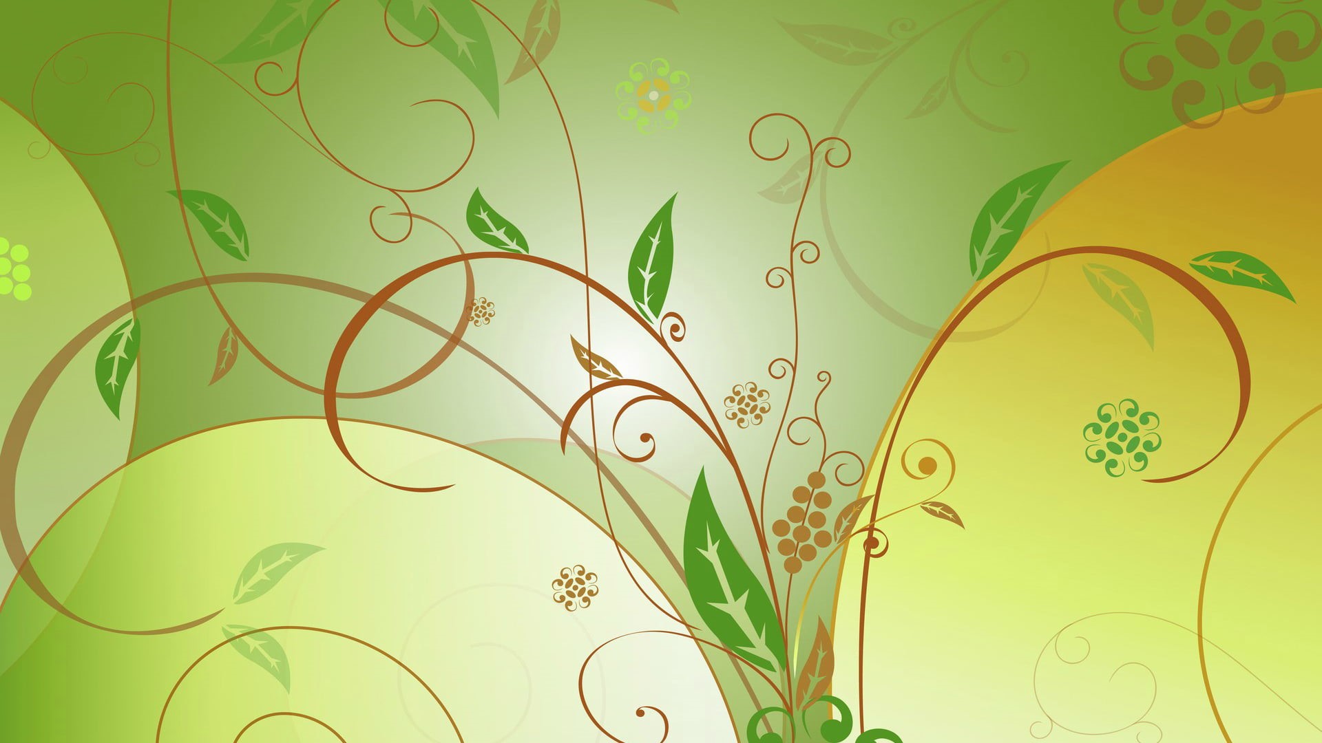 border, flower, silhouette, ornament, shape, decorative, spring, paint, element, foliage, green color, craft, drawing, scroll, pattern, plant part, yellow, HD Wallpaper