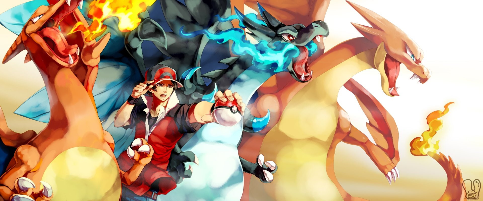 Mega Charizard X (Pokémon), 1080P, Charizard (Pokémon), Pokémon, Mega Charizard Y (Pokémon), Red (Pokémon), HD Wallpaper