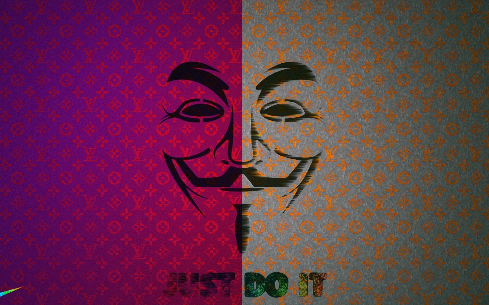textured, mask, vendetta, abstract, just do it, vector, pattern, floral pattern, digital, elegance, facial Expression, creativity, fox, fawkes, costume, HD Wallpaper