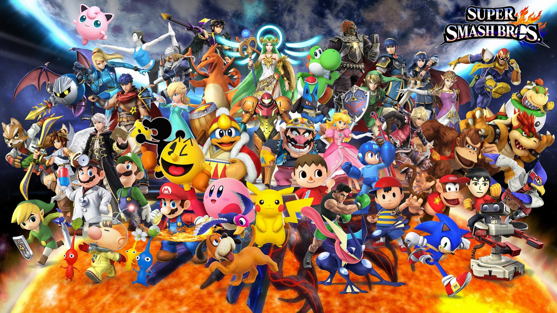 Princess Peach, Charizard (Pokémon), Ganondorf, Link, Luigi, Jigglypuff (Pokémon), Metroid, Sheik (The Legend of Zelda), Super Smash Bros., Star Fox, Zelda, HD Wallpaper