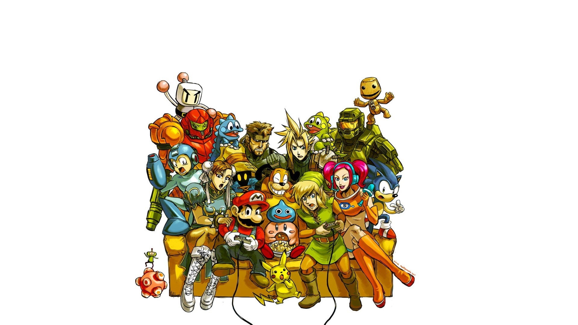 1080P, cut out, Little Big Planet, Vivi, no people, mythology, bomberman, Cloud Strife, Ulala, abundance, Halo, representation, Space Channel 5, cultures, HD Wallpaper